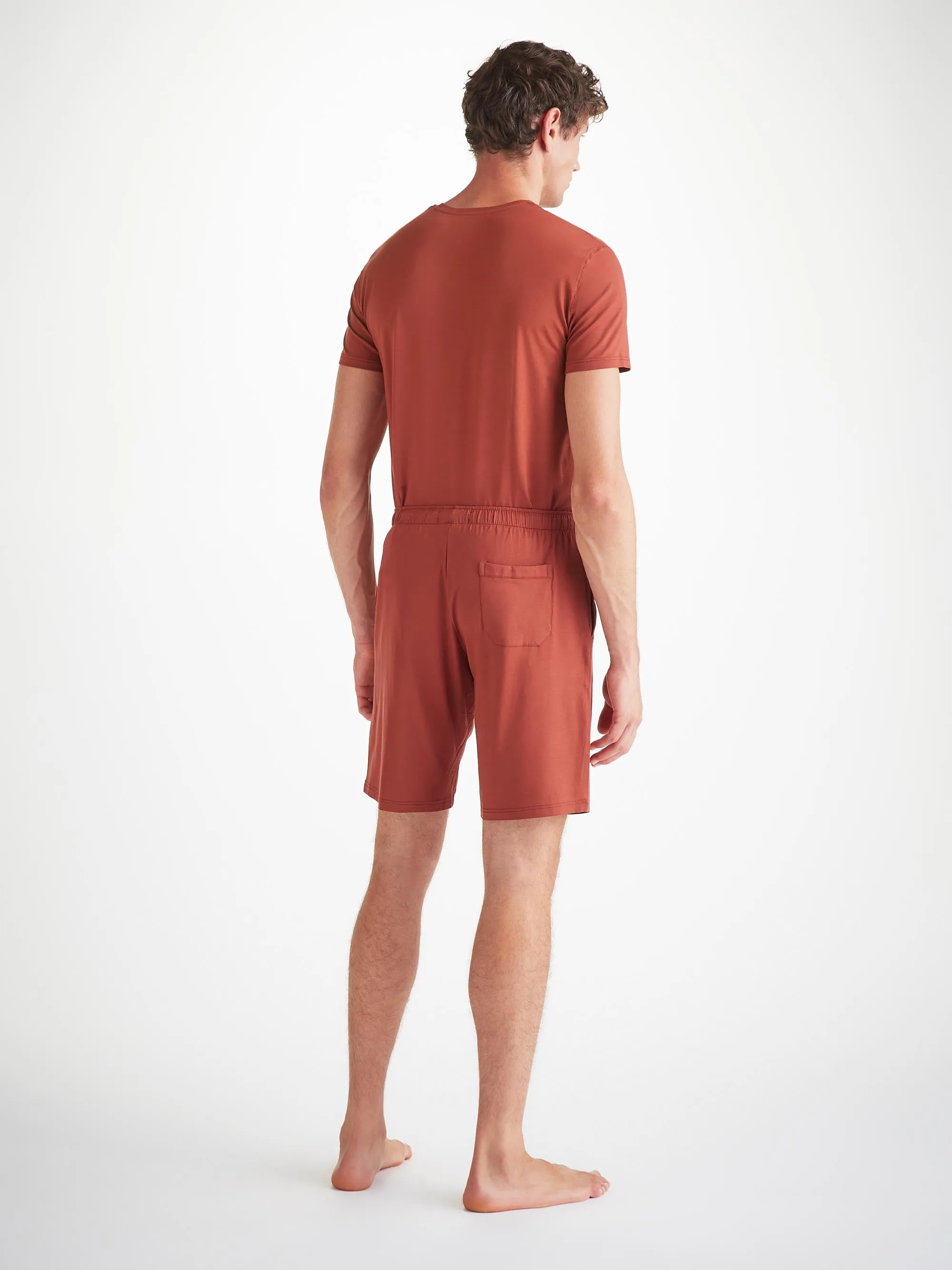 Men's Basel T-Shirt and Lounge Shorts Rust Red Set sold by Derek Rose product image thumbnail 2