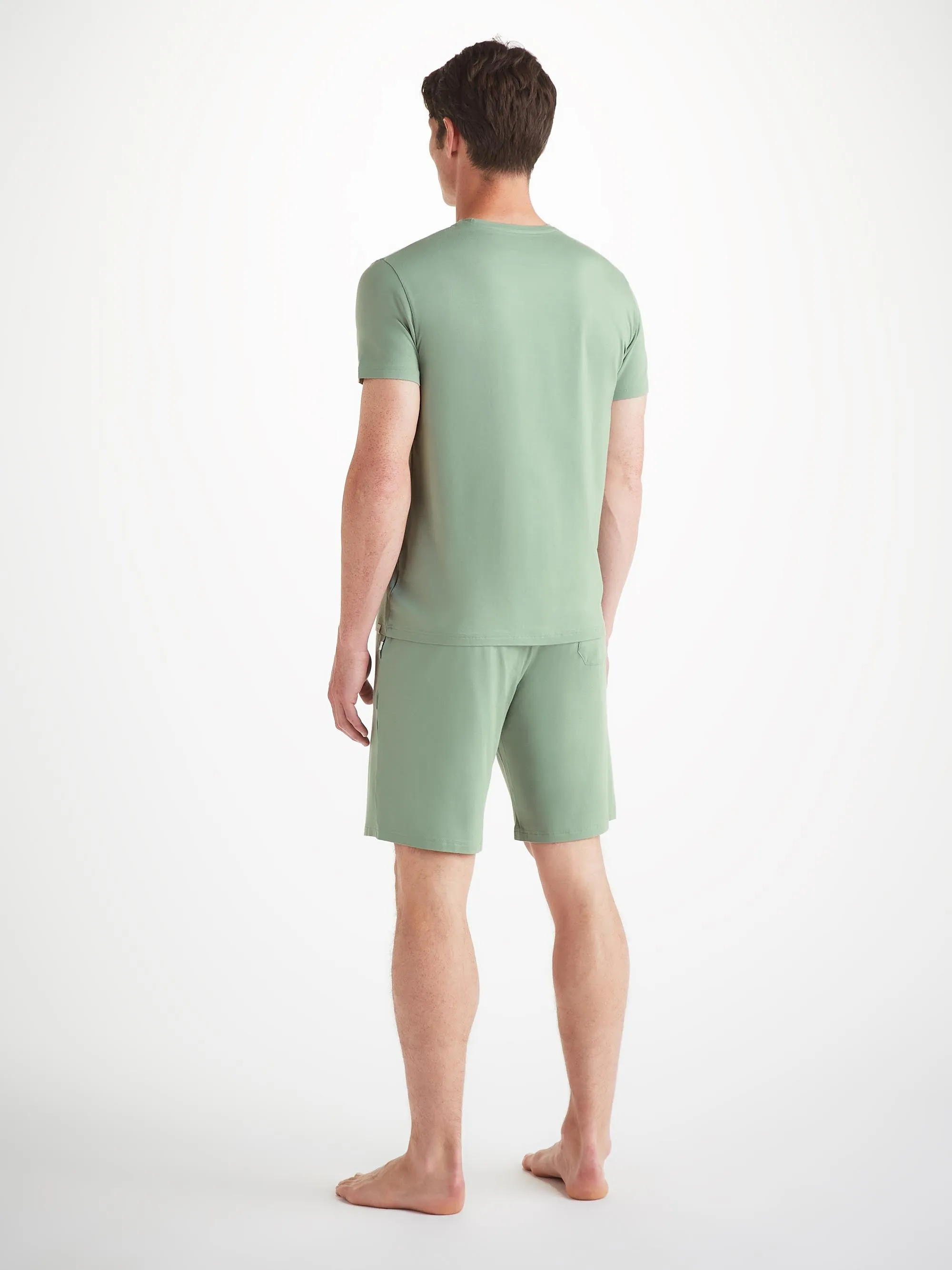 Men's Basel T-Shirt And Lounge Shorts Eucalyptus Set sold by Derek Rose product image thumbnail 2