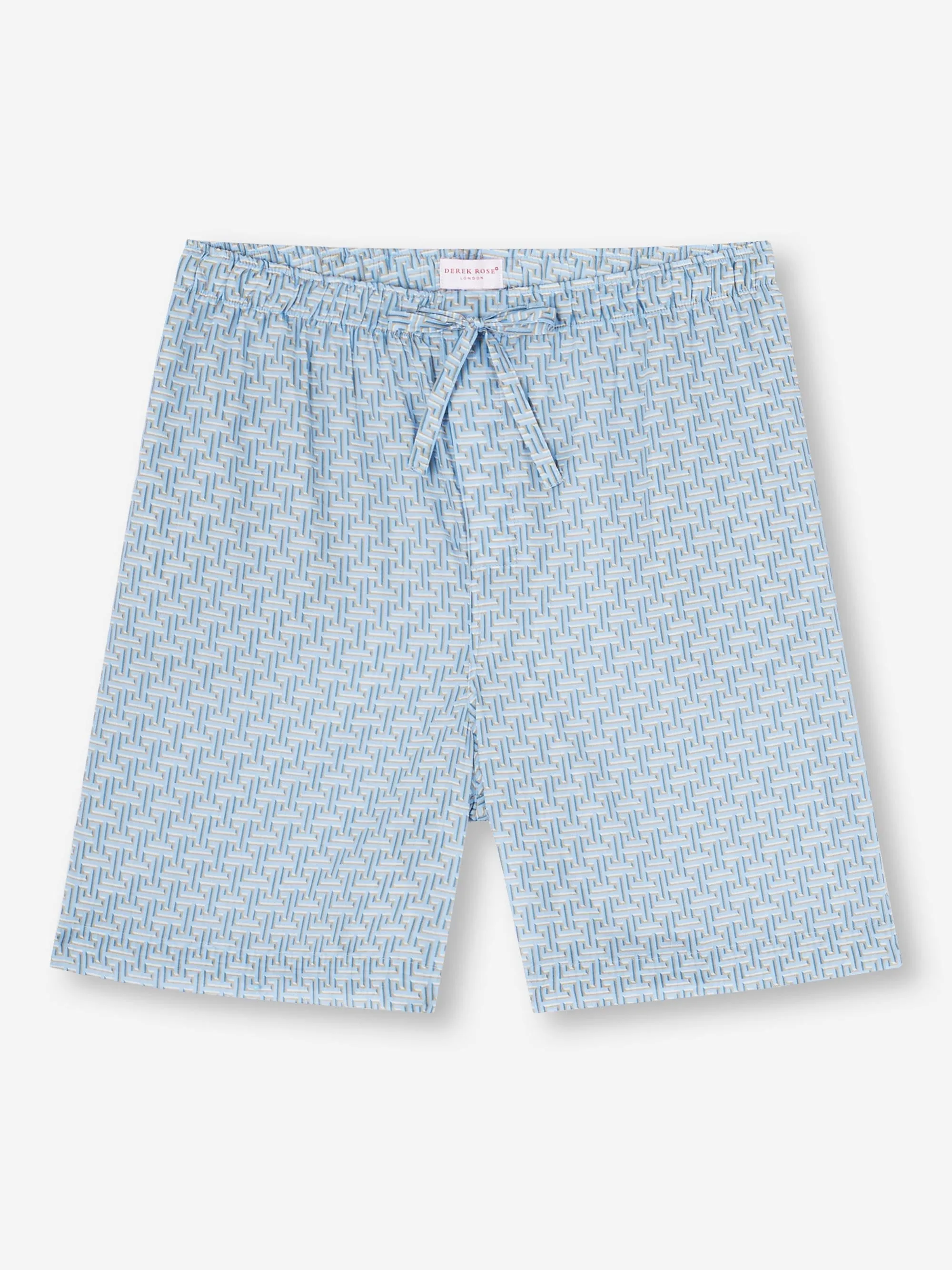Men's Lounge Shorts Ledbury 72 Cotton Batiste Blue sold by Derek Rose product image thumbnail 2