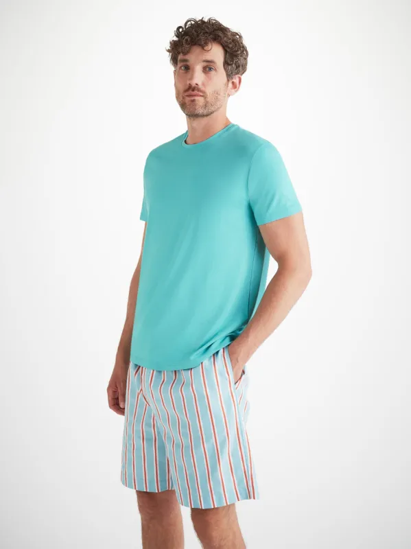 Men's T-Shirt Basel Micro Modal Stretch Turquoise sold by Derek Rose