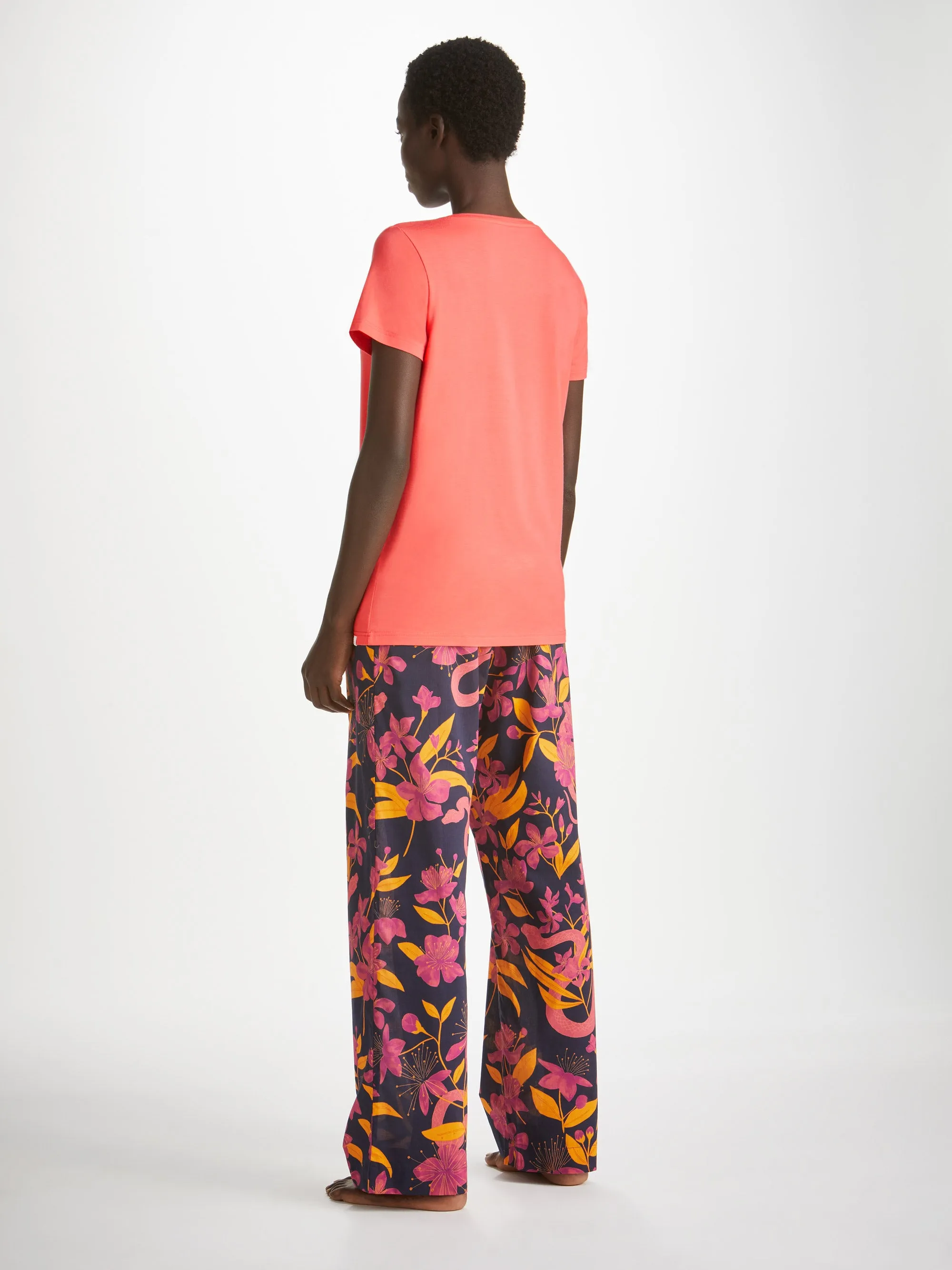 Women's T-Shirt Lara Micro Modal Stretch Coral sold by Derek Rose product image thumbnail 4