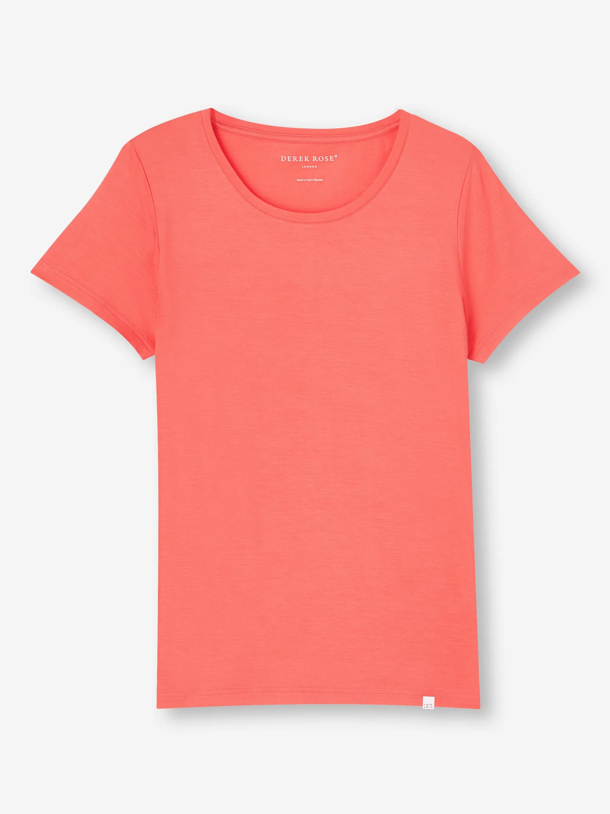 Women's T-Shirt Lara Micro Modal Stretch Coral sold by Derek Rose product image thumbnail 2