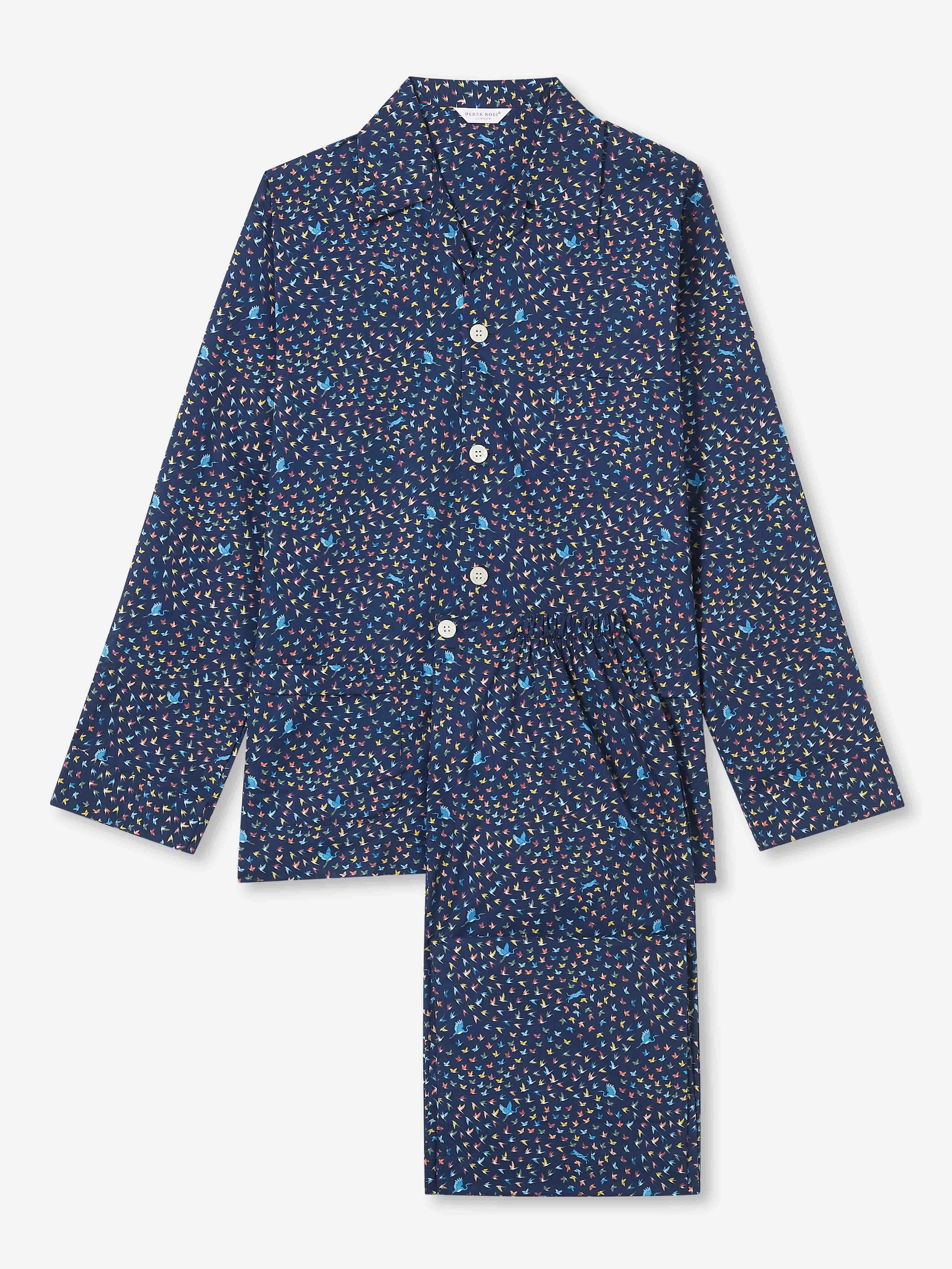 Men's Classic Fit Pyjamas Ledbury 58 Cotton Batiste Multi sold by Derek Rose product image thumbnail 2