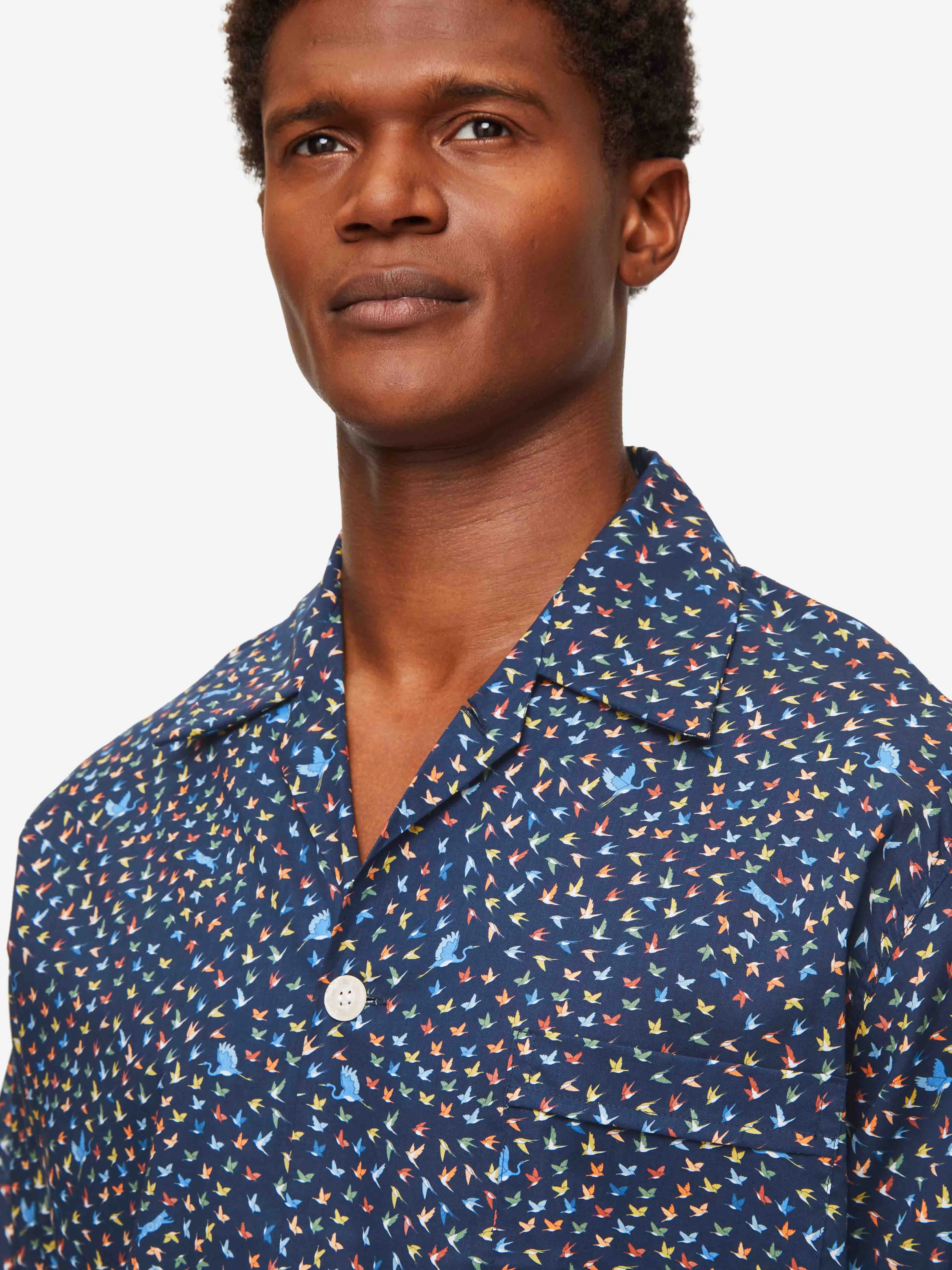 Men's Classic Fit Pyjamas Ledbury 58 Cotton Batiste Multi sold by Derek Rose