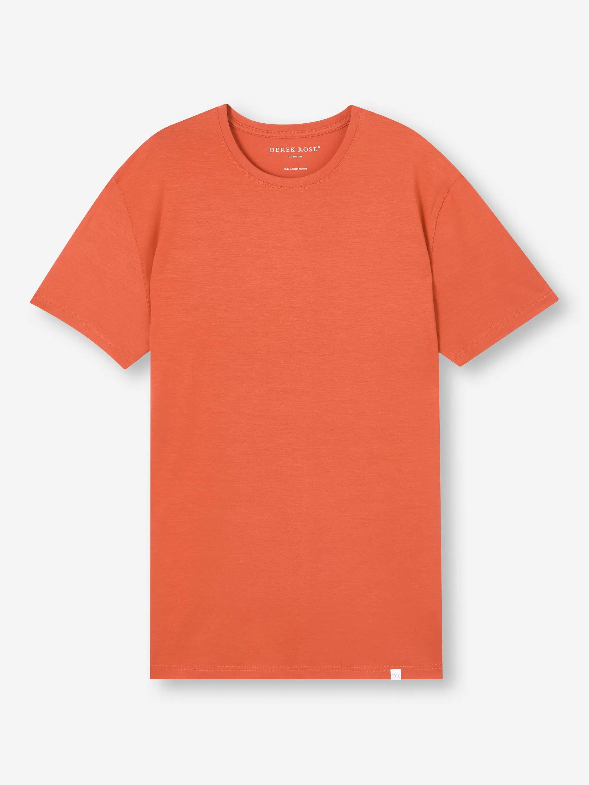 Men's T-Shirt Basel Micro Modal Stretch Spiced Orange sold by Derek Rose product image thumbnail 2