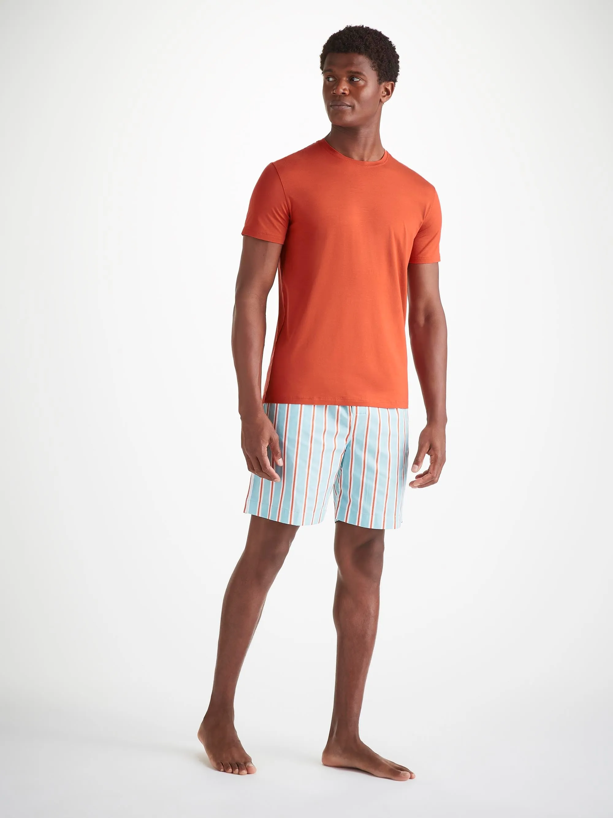 Men's T-Shirt Basel Micro Modal Stretch Spiced Orange sold by Derek Rose product image thumbnail 3