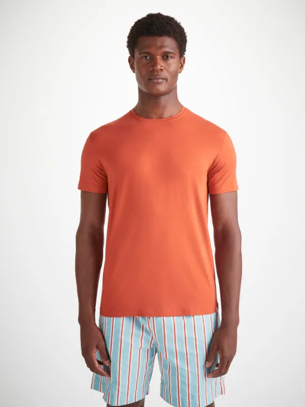 Men's T-Shirt Basel Micro Modal Stretch Spiced Orange sold by Derek Rose
