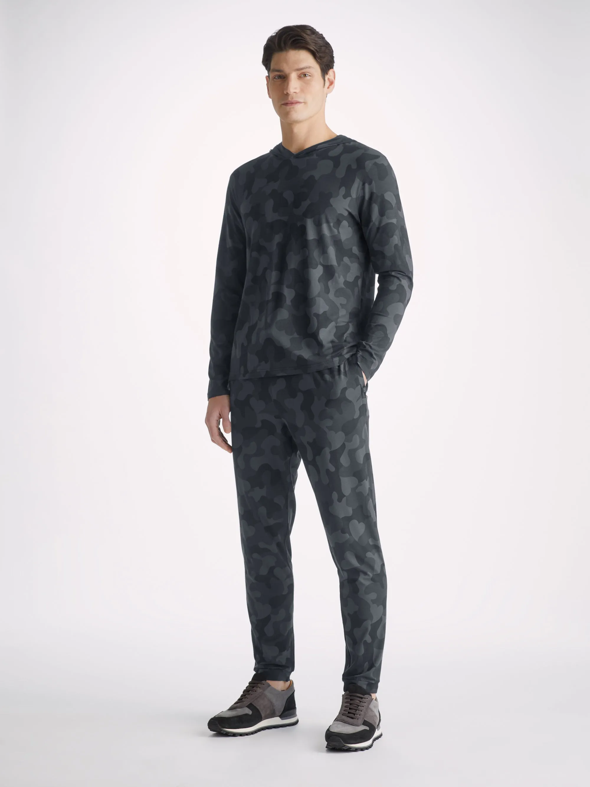 Men's Track Pants London 11 Micro Modal Black sold by Derek Rose product image thumbnail 3