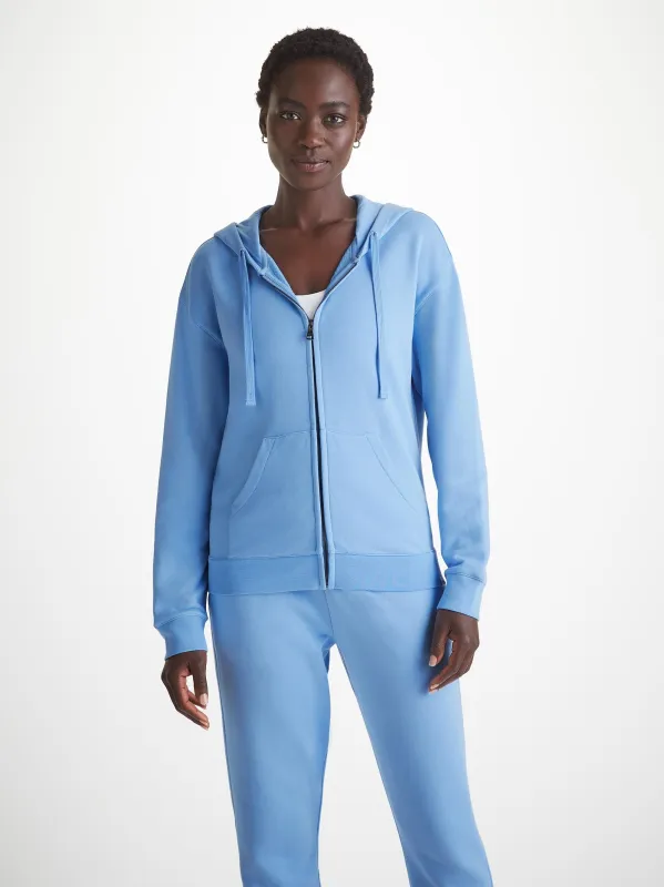 Women's Hoodie Quinn Cotton Modal Cornflower Blue sold by Derek Rose