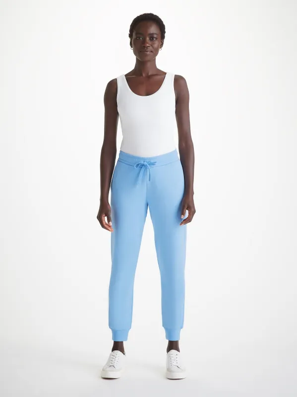 Women's Sweatpants Quinn Cotton Modal Cornflower Blue sold by Derek Rose