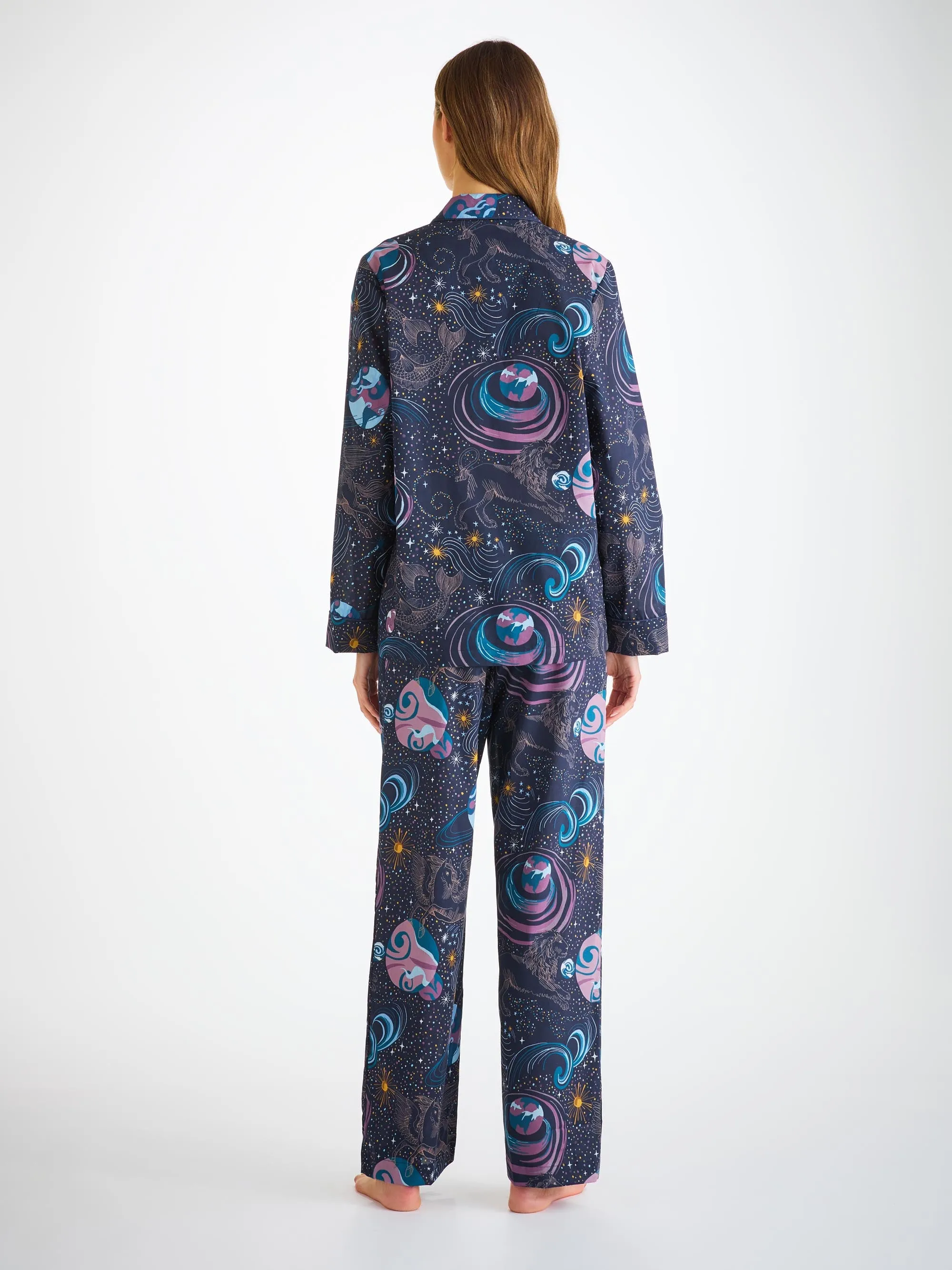 Women's Pajamas Ledbury 76 Cotton Batiste Navy sold by Derek Rose product image thumbnail 2