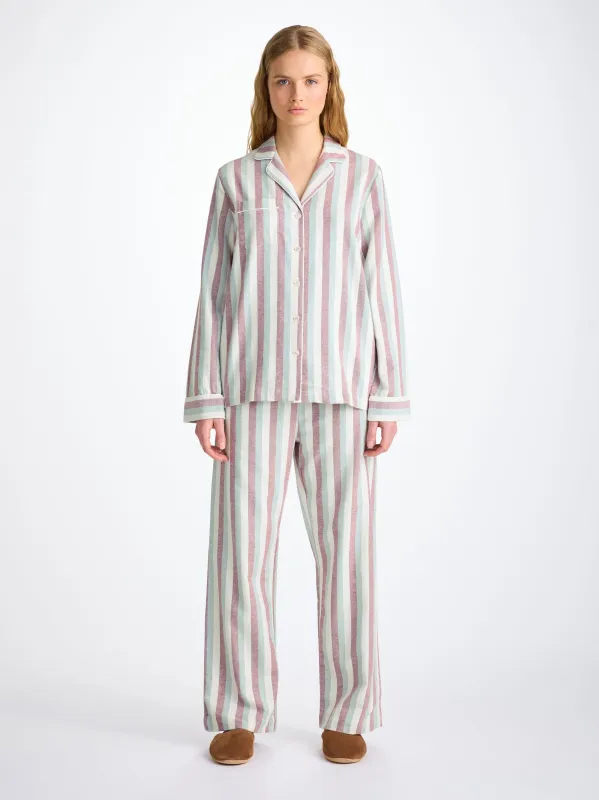 Women's Pajamas Kelburn 44 Brushed Cotton Red sold by Derek Rose