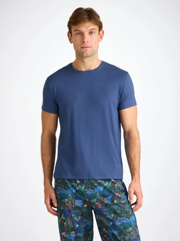 Men's T-Shirt Basel Micro Modal Stretch Sapphire sold by Derek Rose