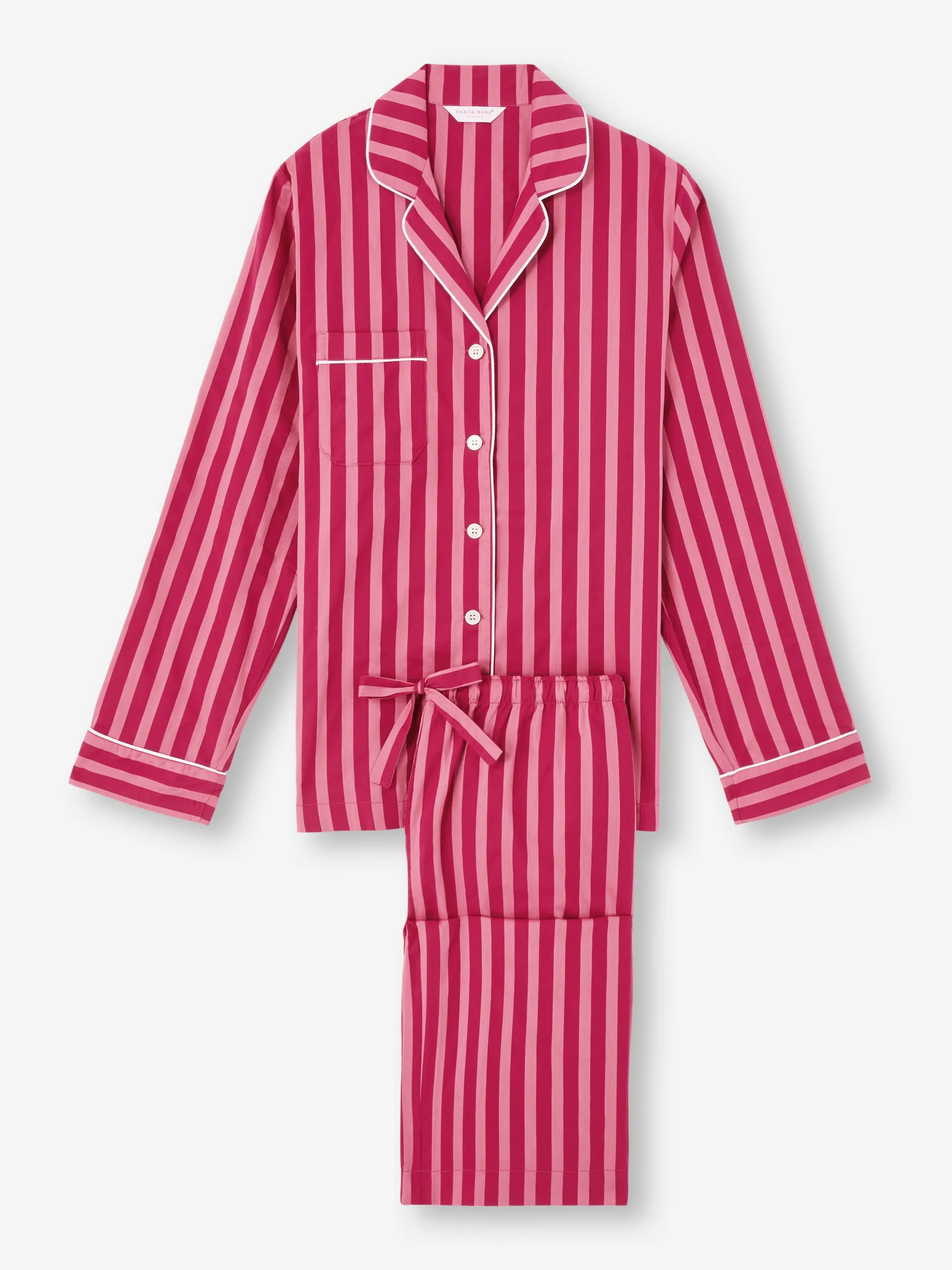 Women's Pajamas Capri 25 Cotton Batiste Pink sold by Derek Rose product image thumbnail 2