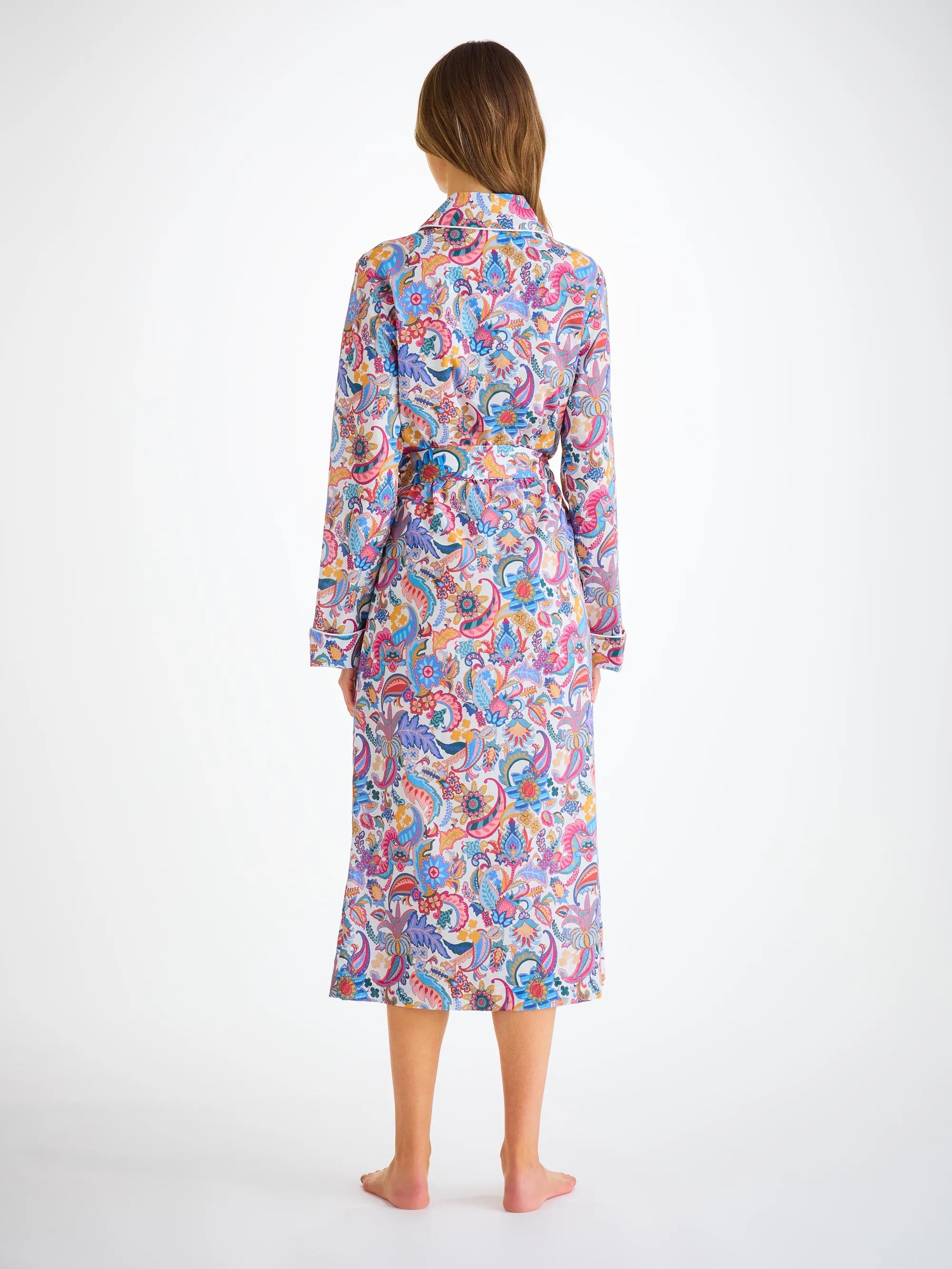 Women's Robe Cotton Batiste Multi Jungle Paisley Print sold by Derek Rose product image thumbnail 4