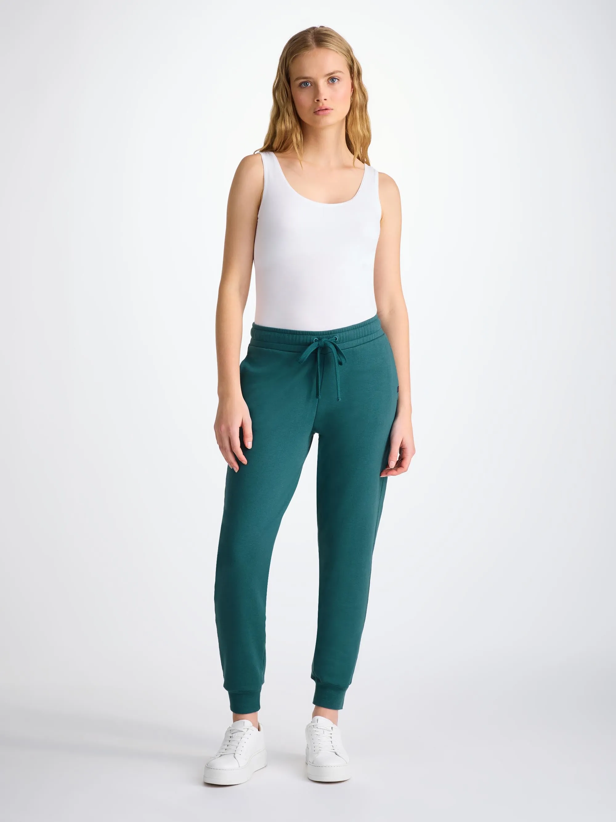 Women's Sweatpants Quinn Cotton Modal Pine Green sold by Derek Rose product image thumbnail 3