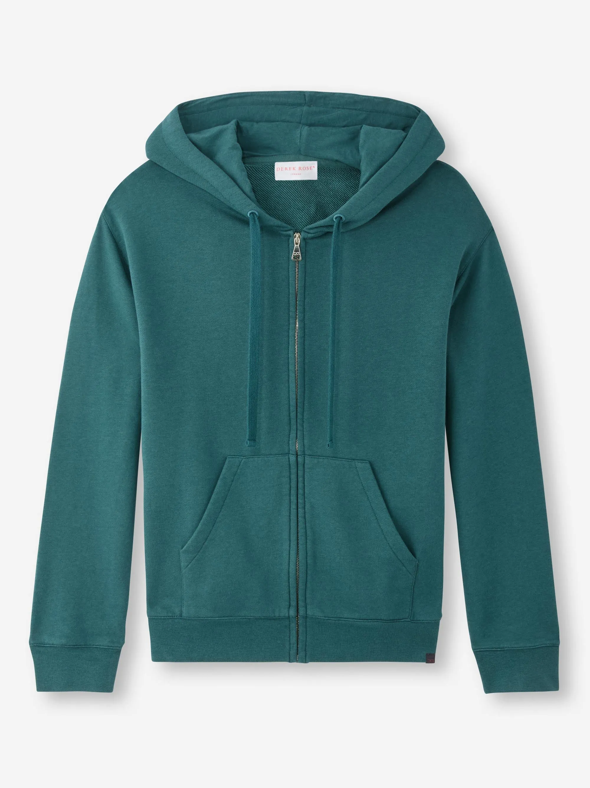 Women's Zip Up Hoodie Quinn Cotton Modal Pine Green sold by Derek Rose product image thumbnail 2
