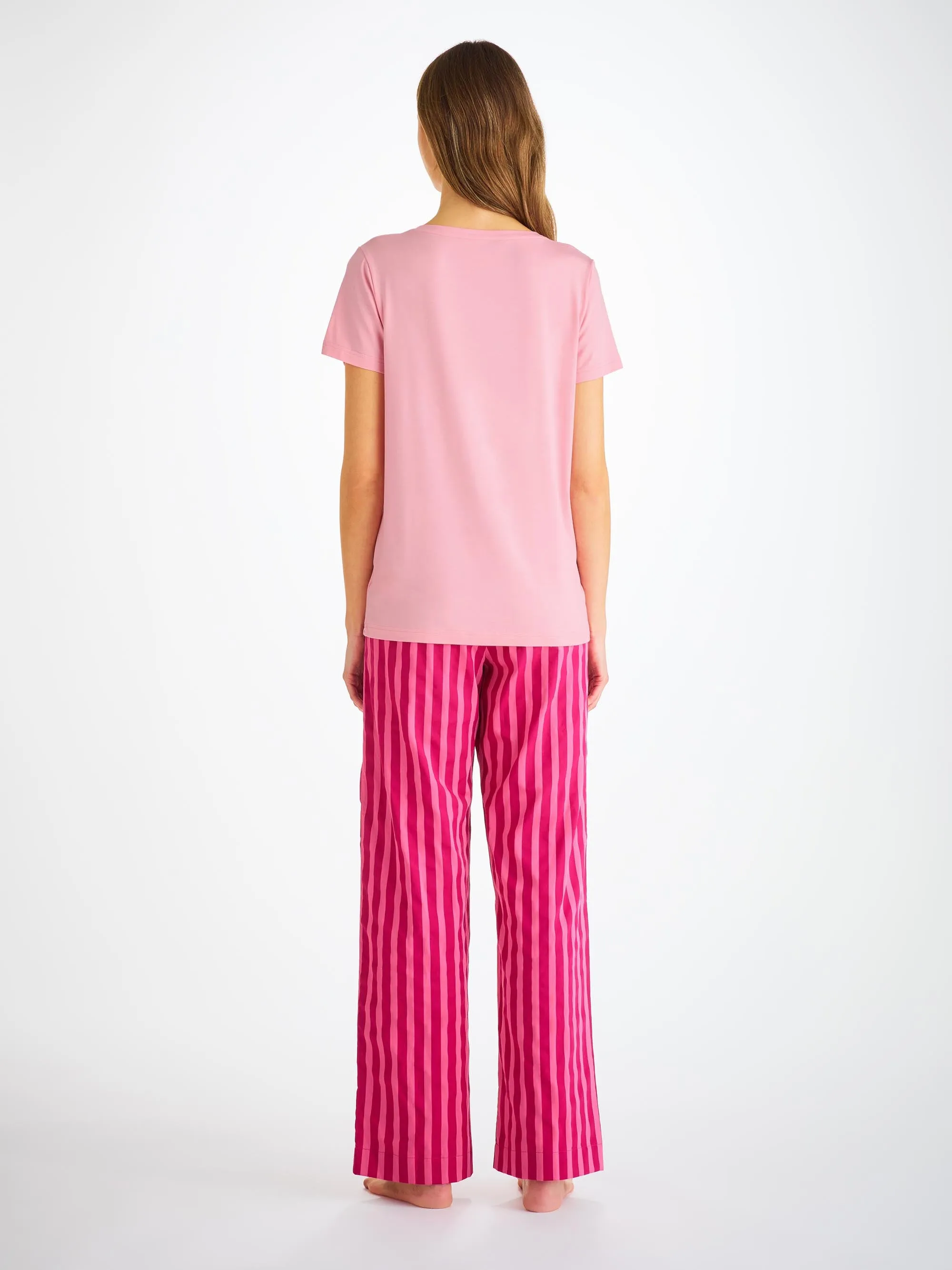 Women's T-Shirt Lara Micro Modal Stretch Ballet Pink sold by Derek Rose product image thumbnail 4