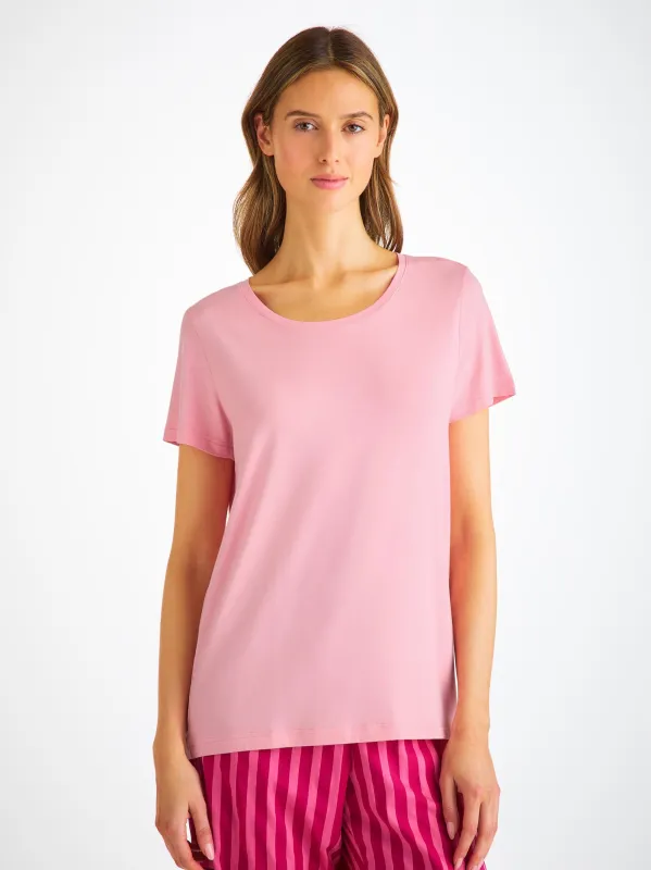 Women's T-Shirt Lara Micro Modal Stretch Ballet Pink sold by Derek Rose