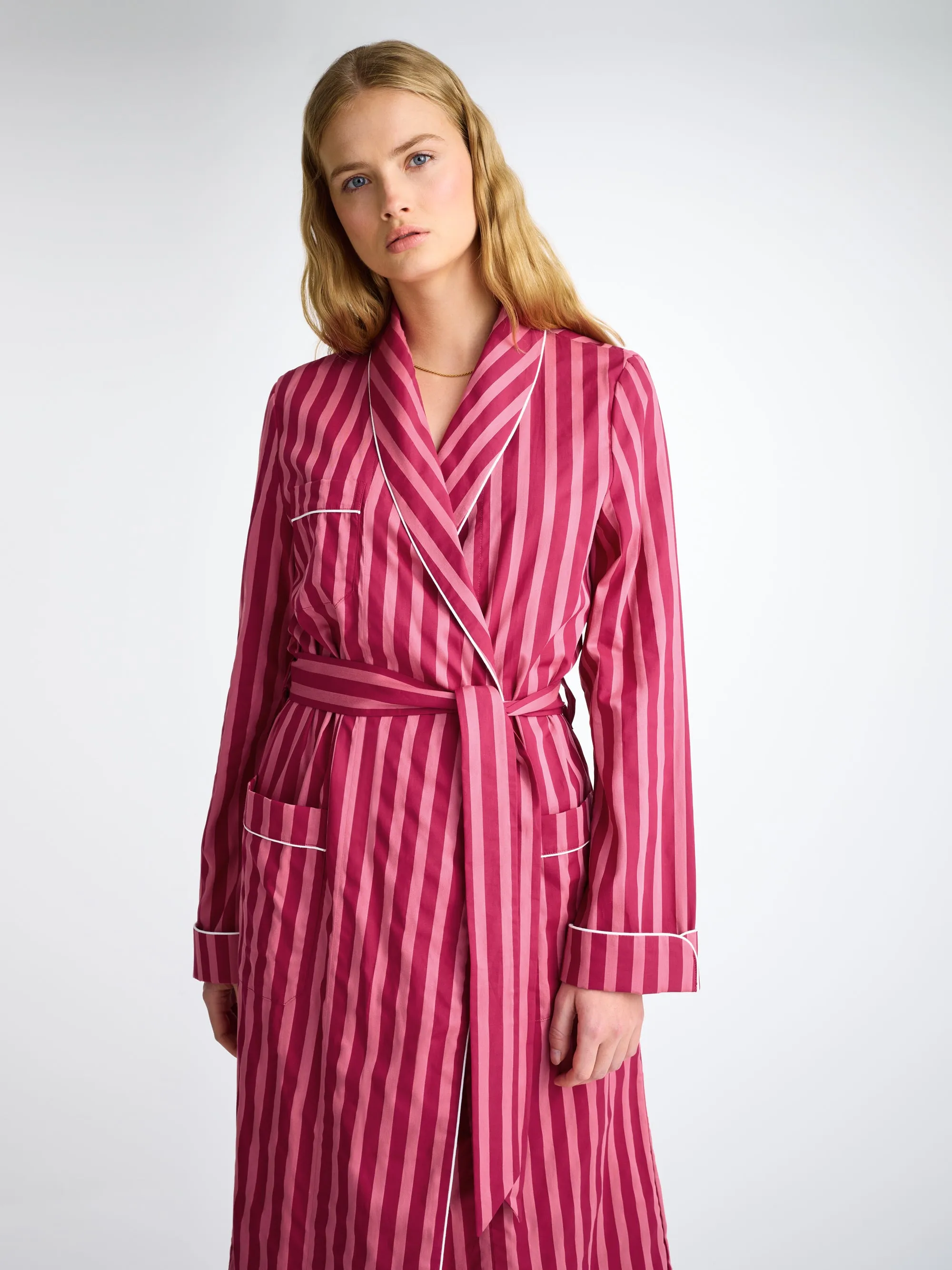 Women's Robe Capri 25 Cotton Batiste Pink sold by Derek Rose product image thumbnail 3