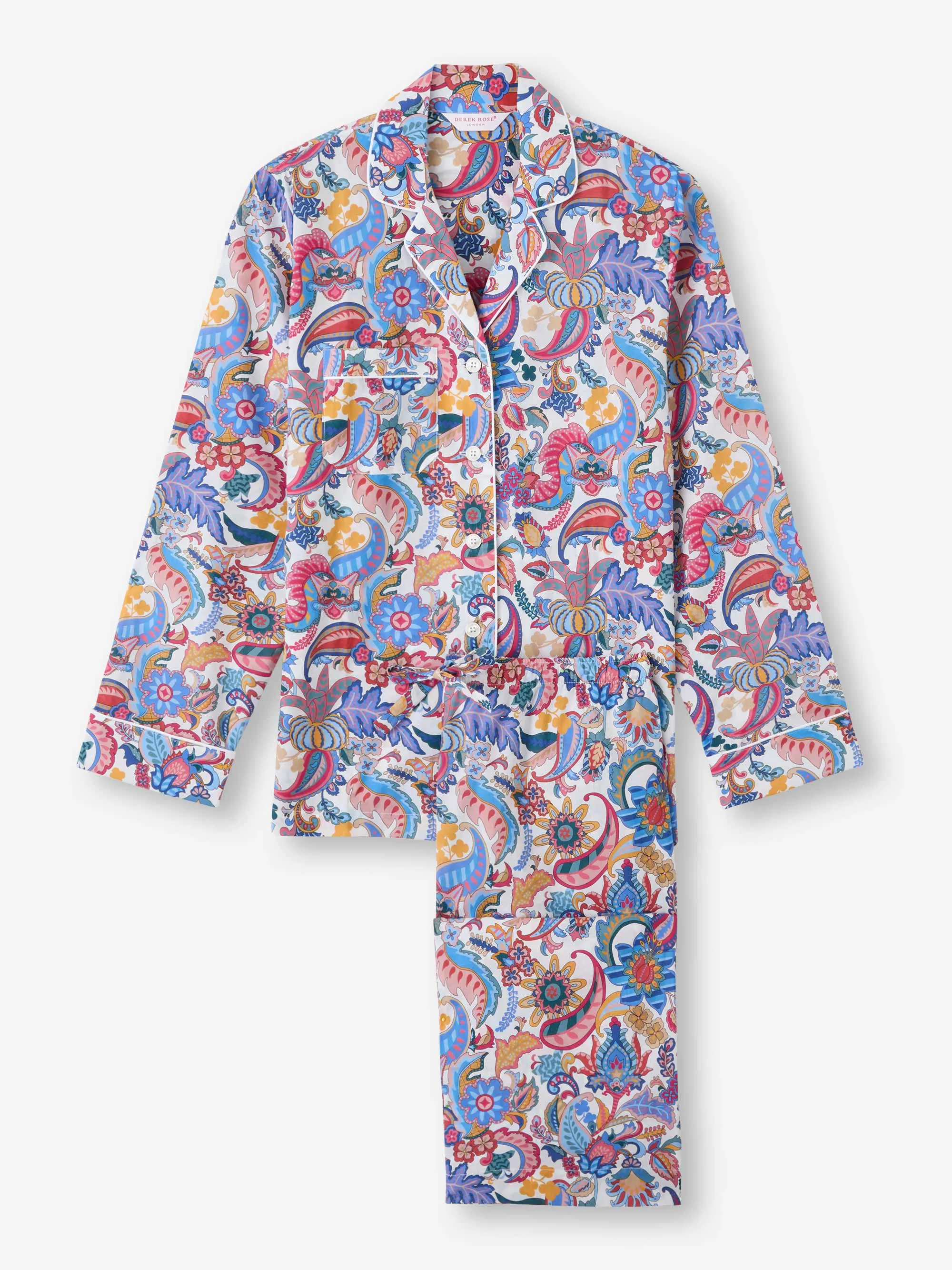 Women's Pajamas Cotton Batiste Multi Jungle Paisley Print sold by Derek Rose product image thumbnail 2