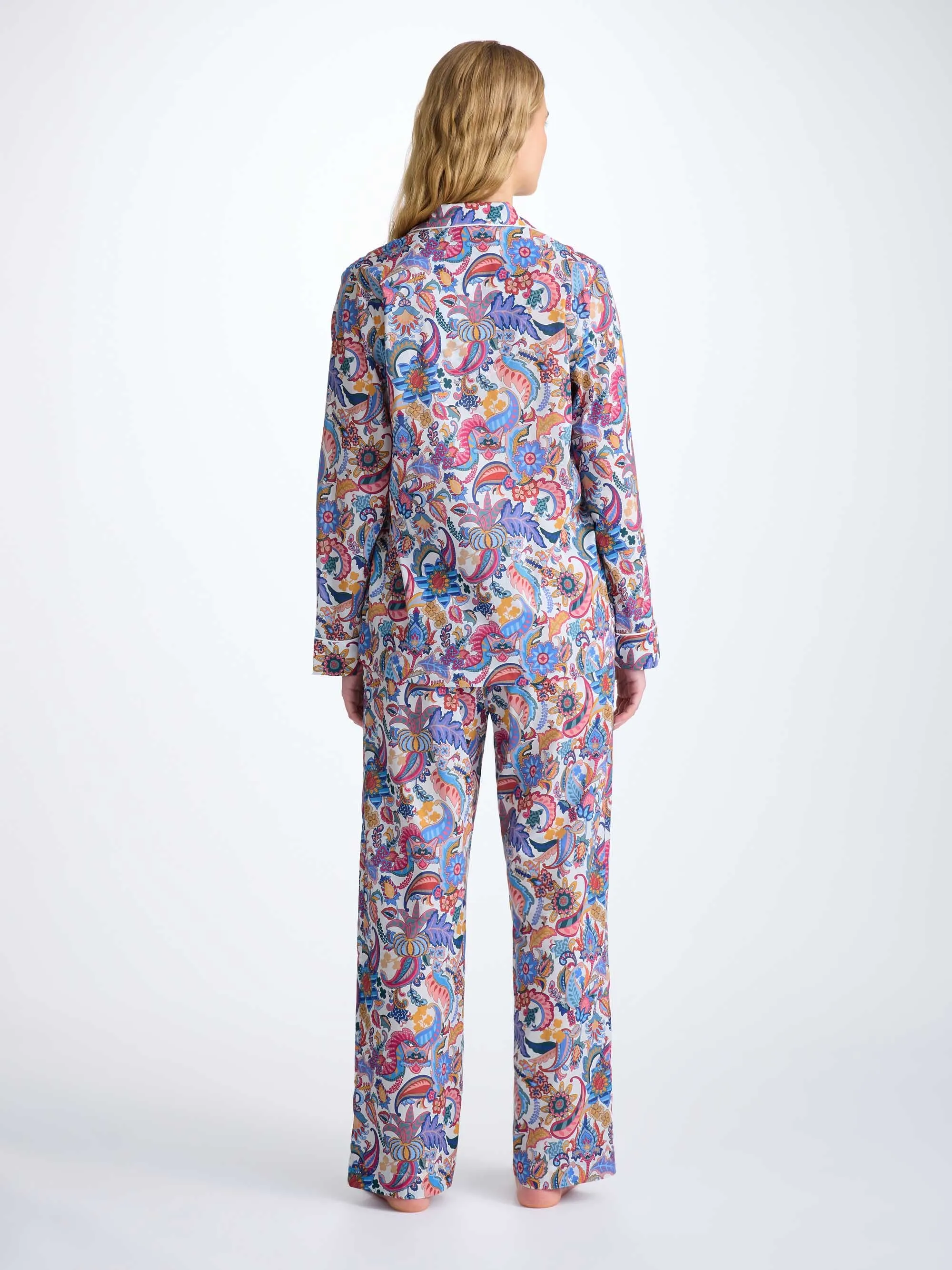 Women's Pajamas Cotton Batiste Multi Jungle Paisley Print sold by Derek Rose product image thumbnail 4