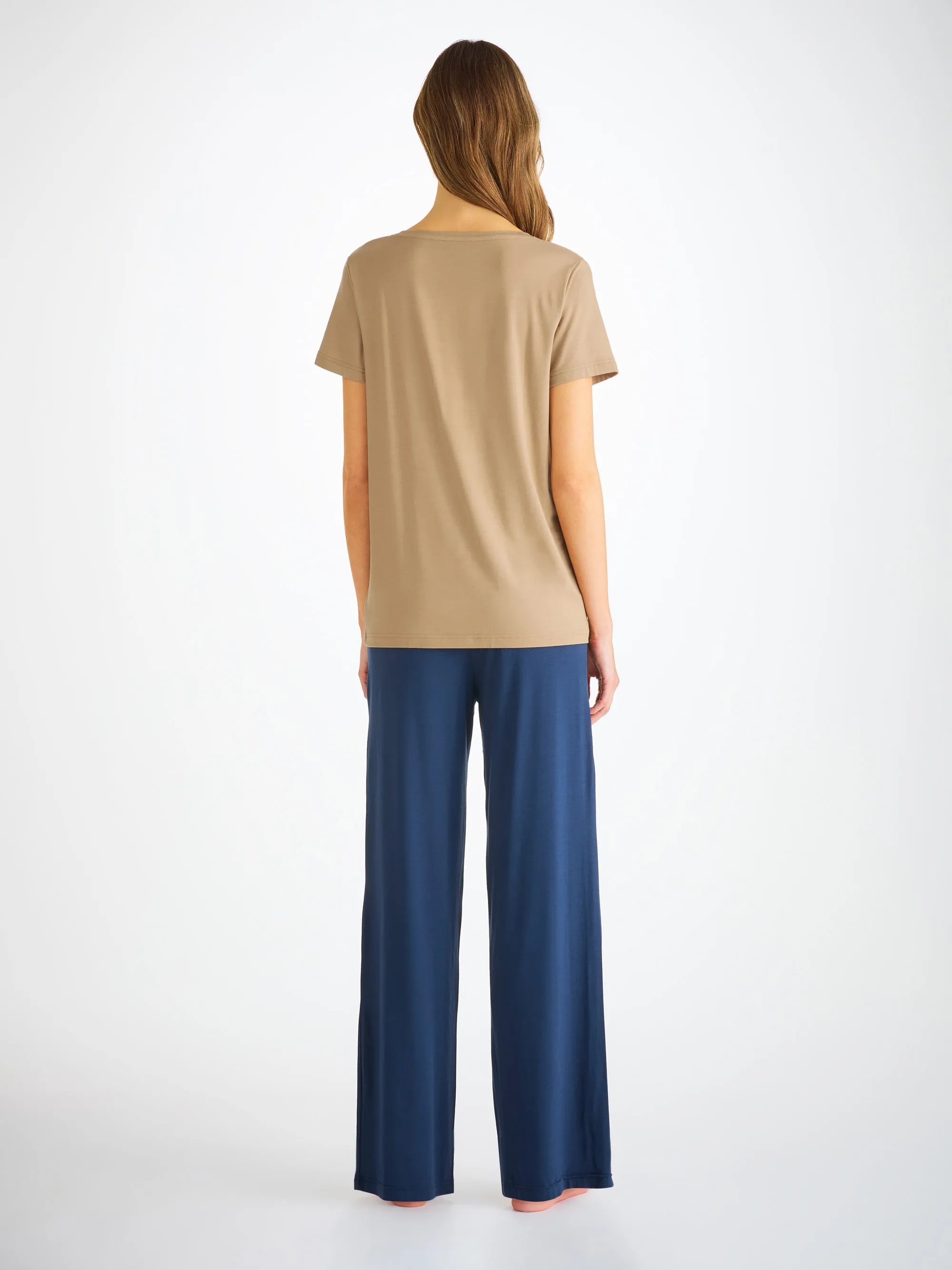 Women's T-Shirt Lara Micro Modal Stretch Camel sold by Derek Rose product image thumbnail 3