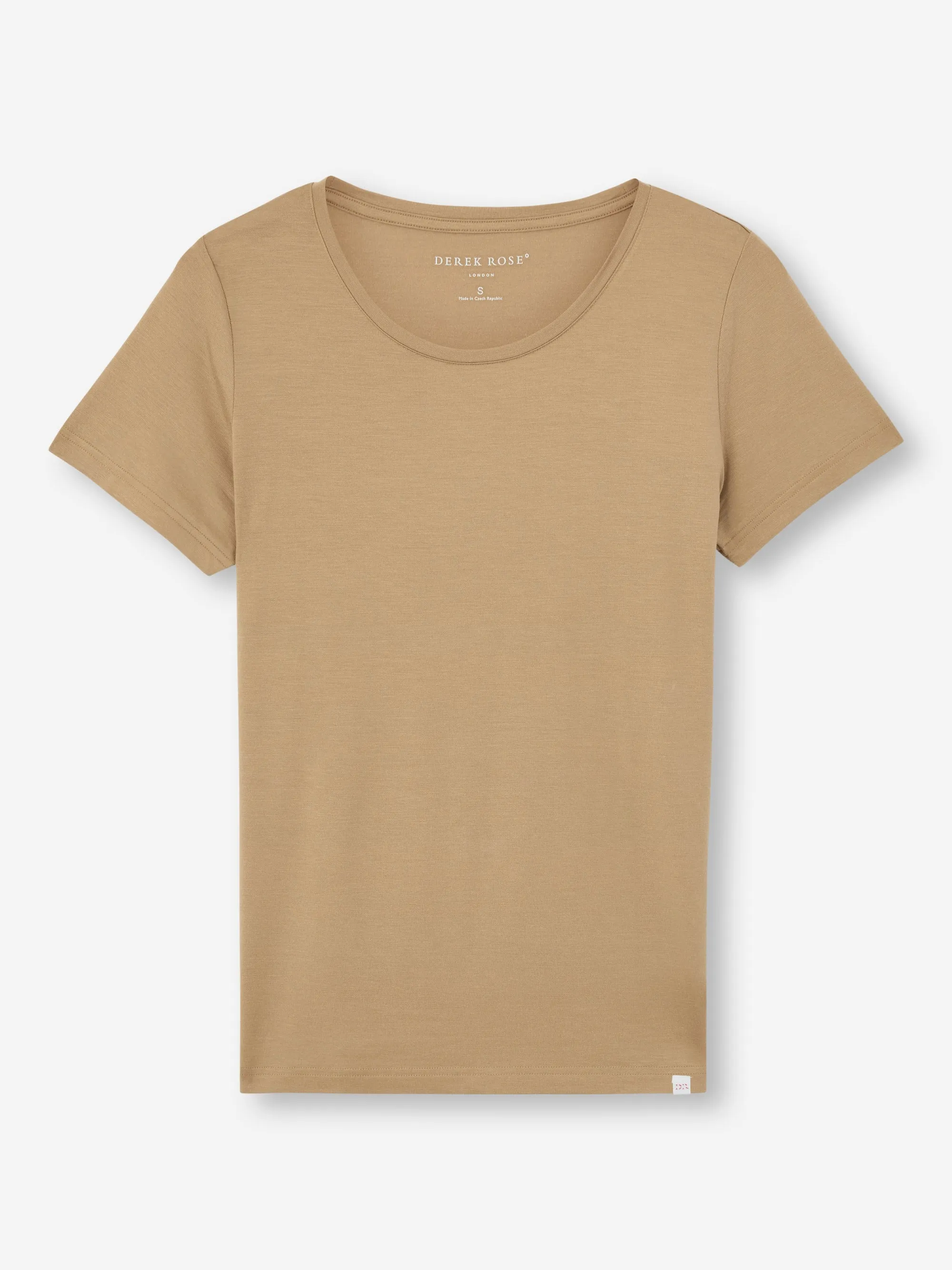 Women's T-Shirt Lara Micro Modal Stretch Camel sold by Derek Rose product image thumbnail 2