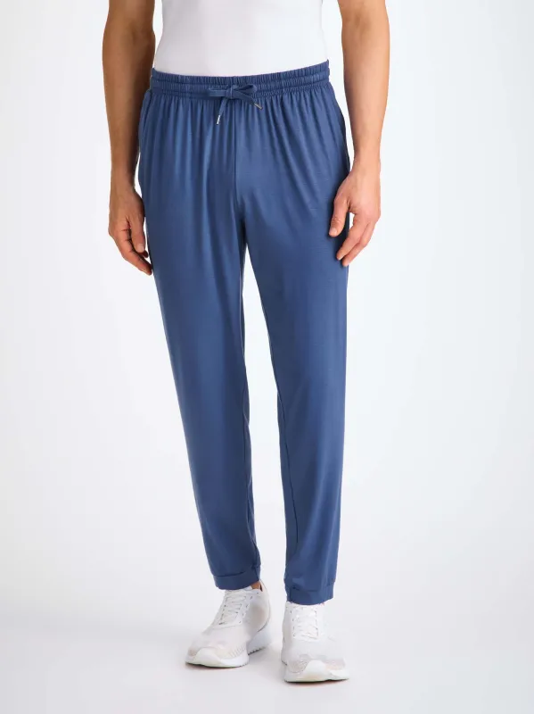 Men's Track Pants Basel Micro Modal Stretch Sapphire sold by Derek Rose