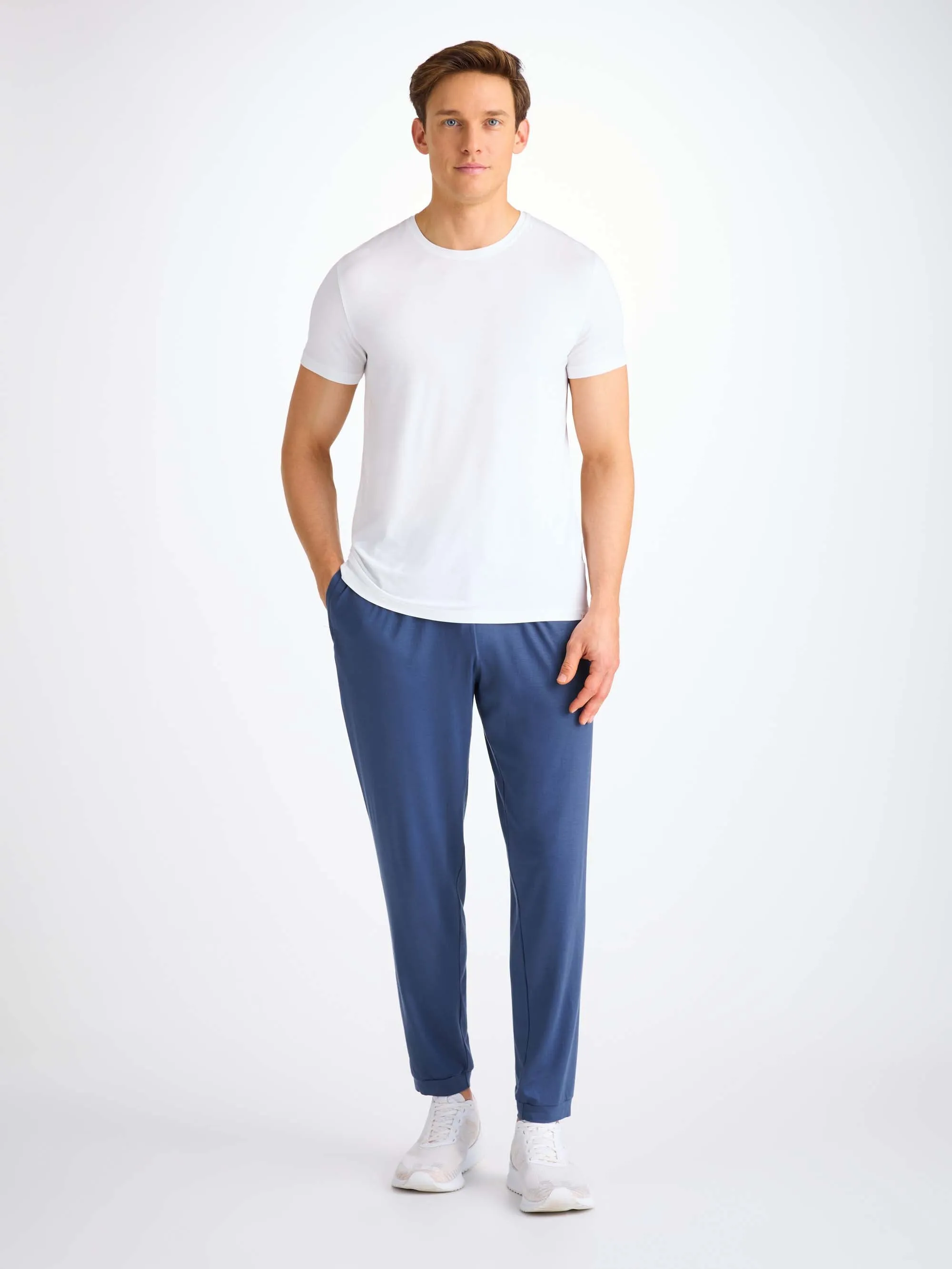 Men's Track Pants Basel Micro Modal Stretch Sapphire sold by Derek Rose product image thumbnail 4
