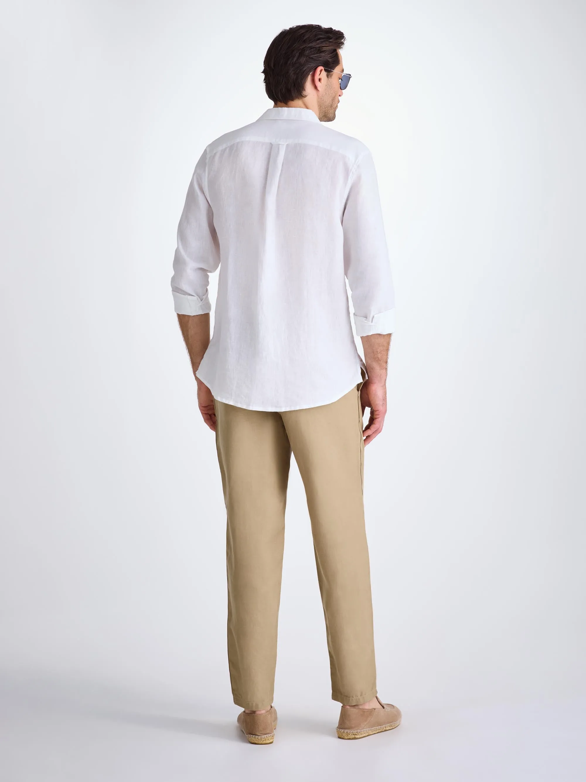 Men's Pants Sydney Linen Camel sold by Derek Rose product image thumbnail 3