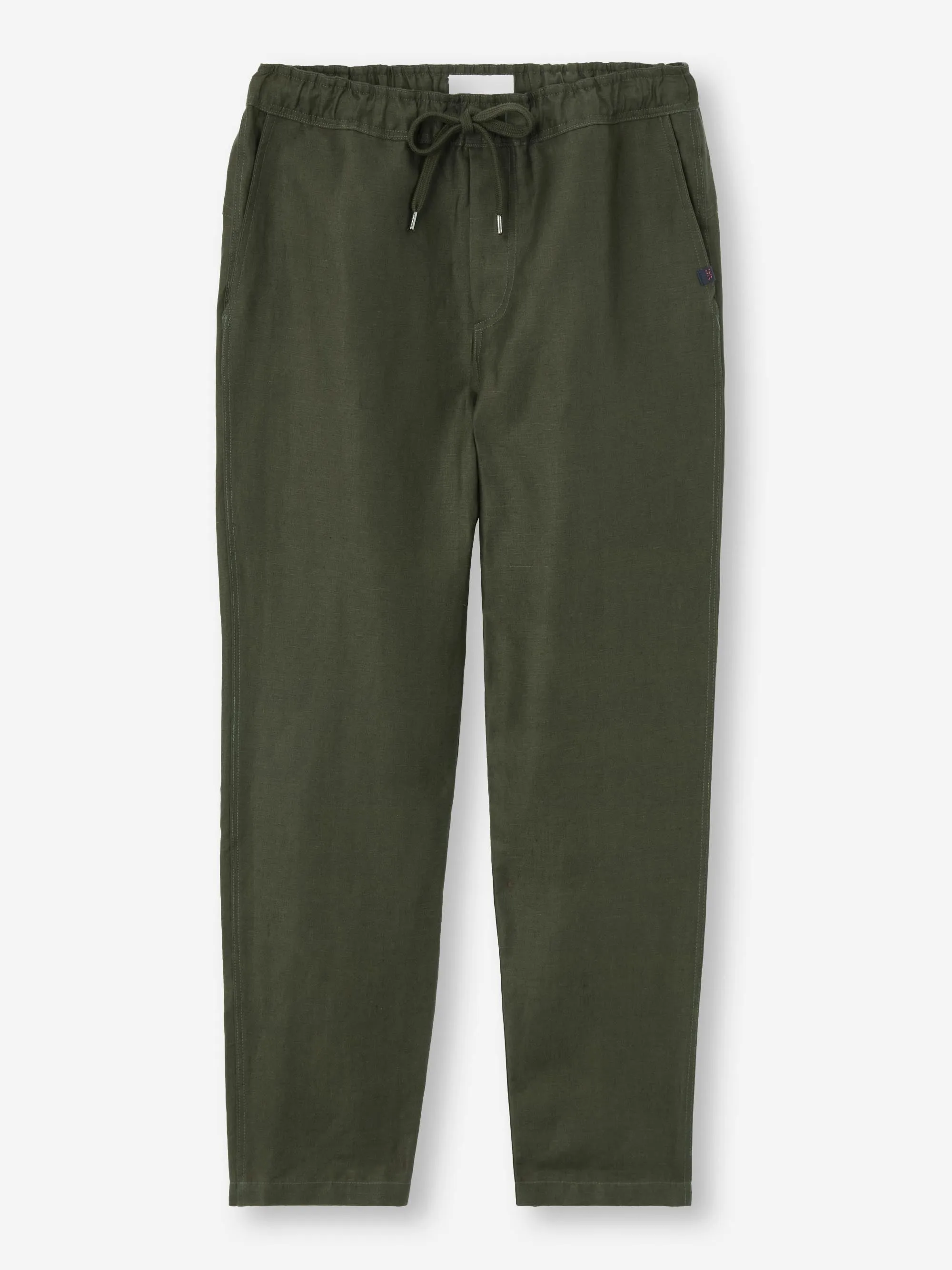 Men's Pants Sydney Linen Khaki sold by Derek Rose product image thumbnail 2