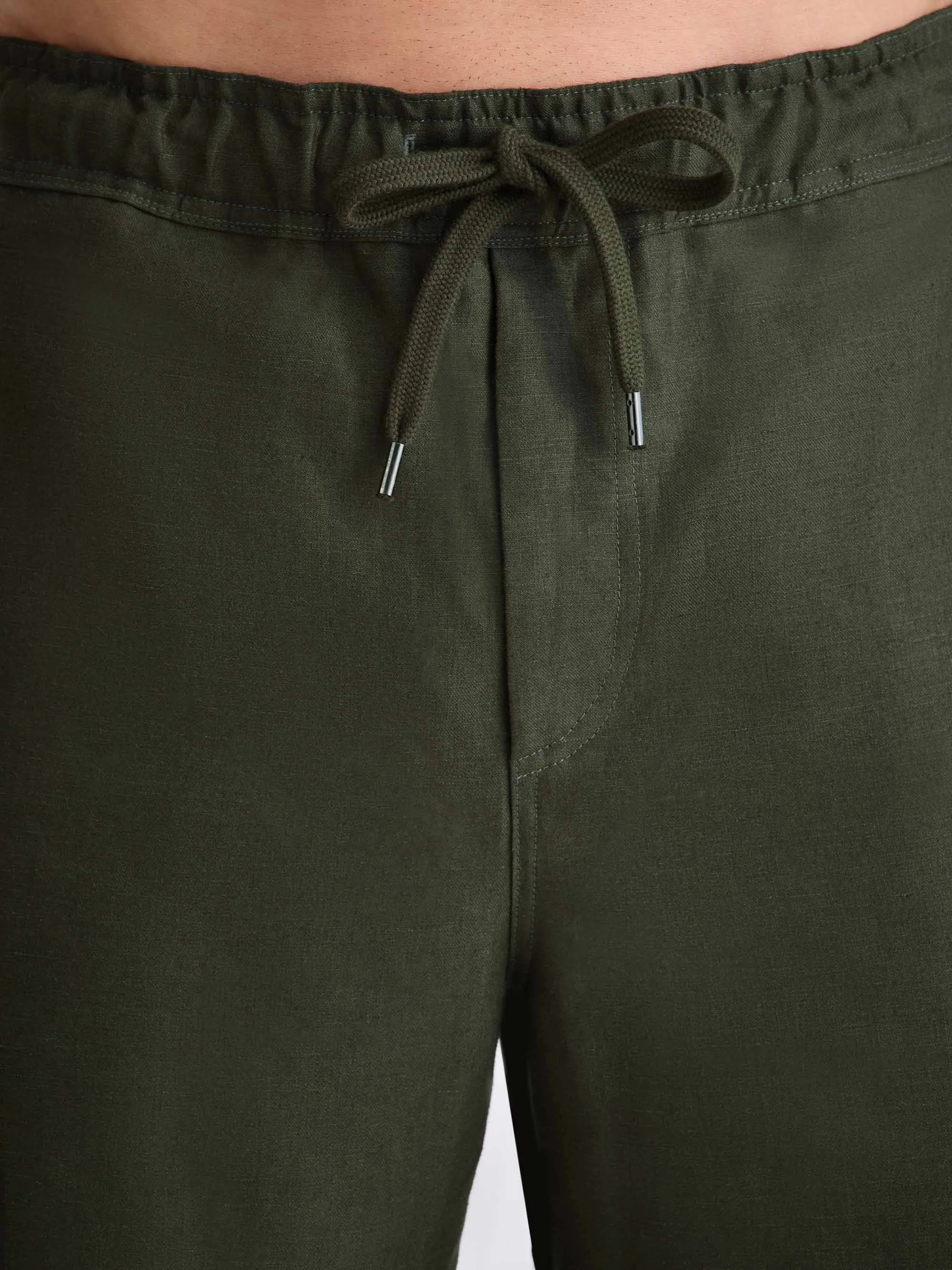 Men's Pants Sydney Linen Khaki sold by Derek Rose product image thumbnail 5