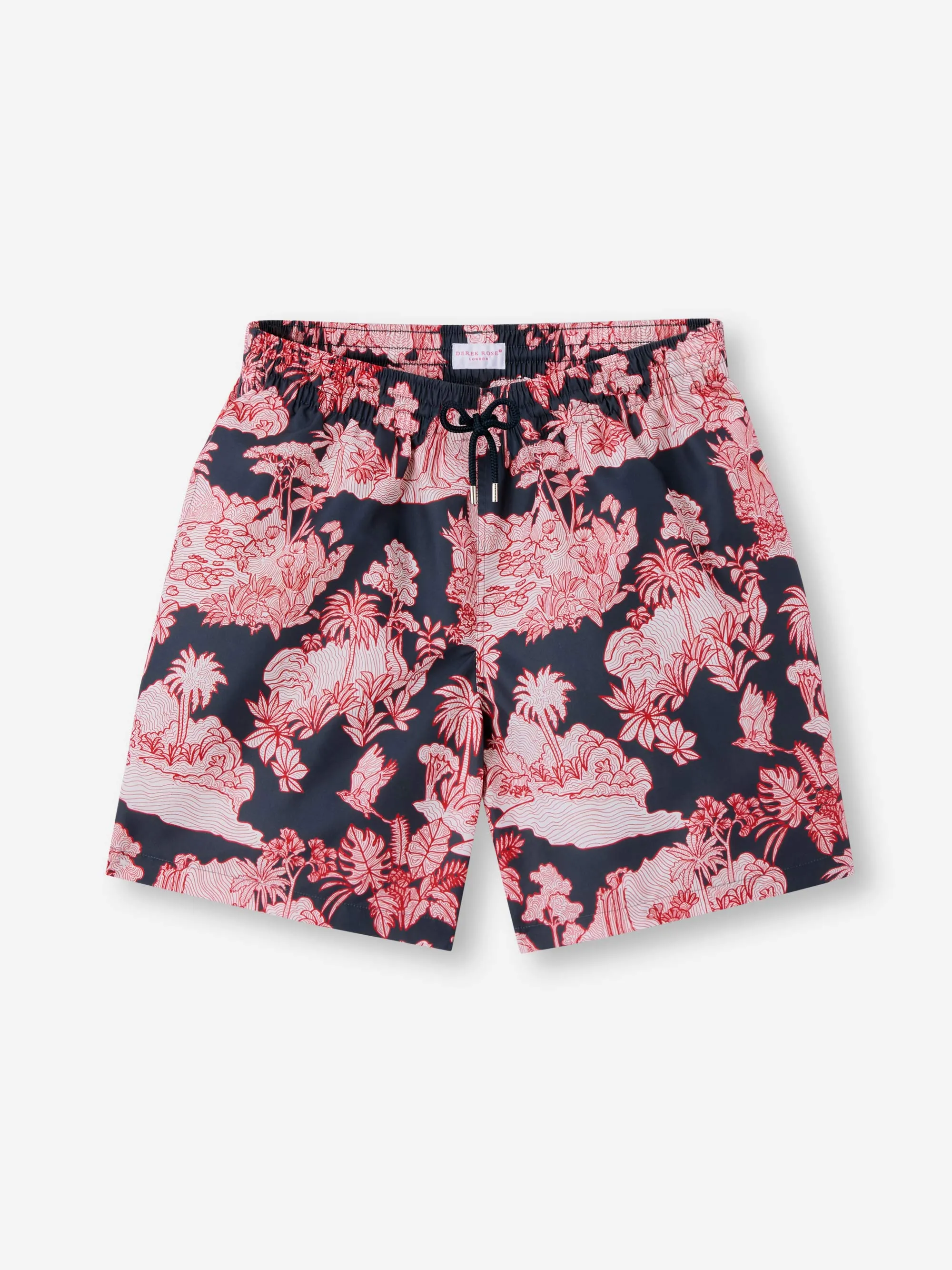 Men's Swim Trunks Navy Island Hopping Print sold by Derek Rose product image thumbnail 2