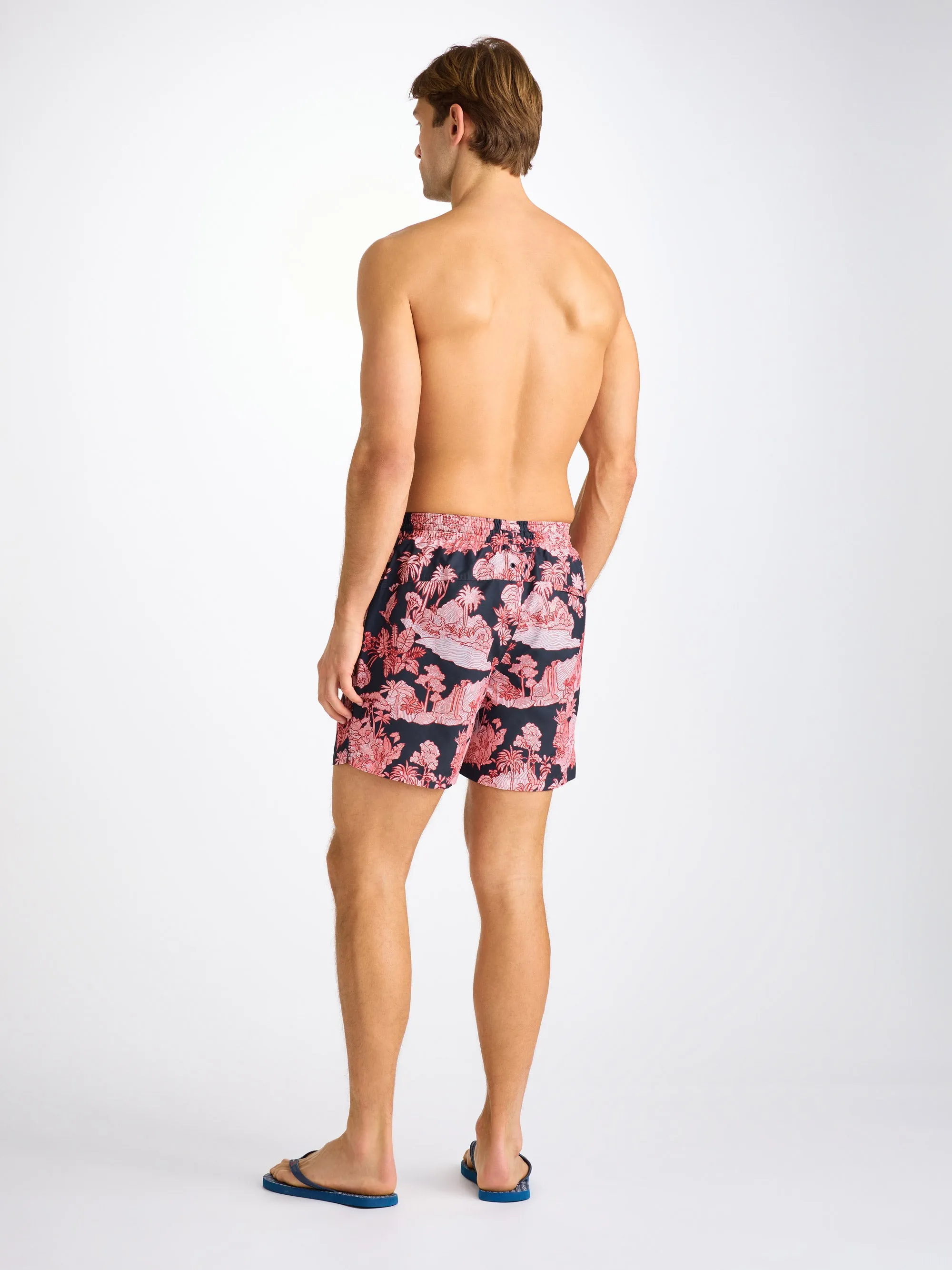 Men's Swim Trunks Navy Island Hopping Print sold by Derek Rose product image thumbnail 4