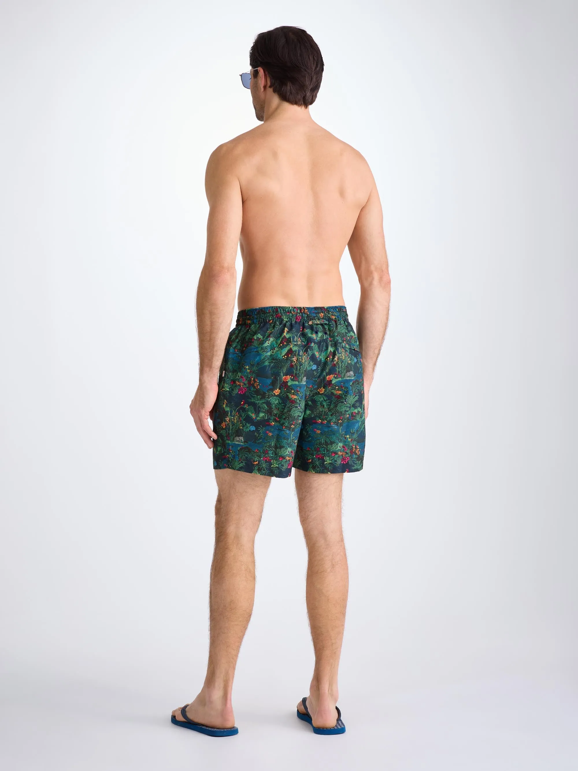 Men's Swim Trunks Multi Midnight Jungle Print sold by Derek Rose product image thumbnail 3