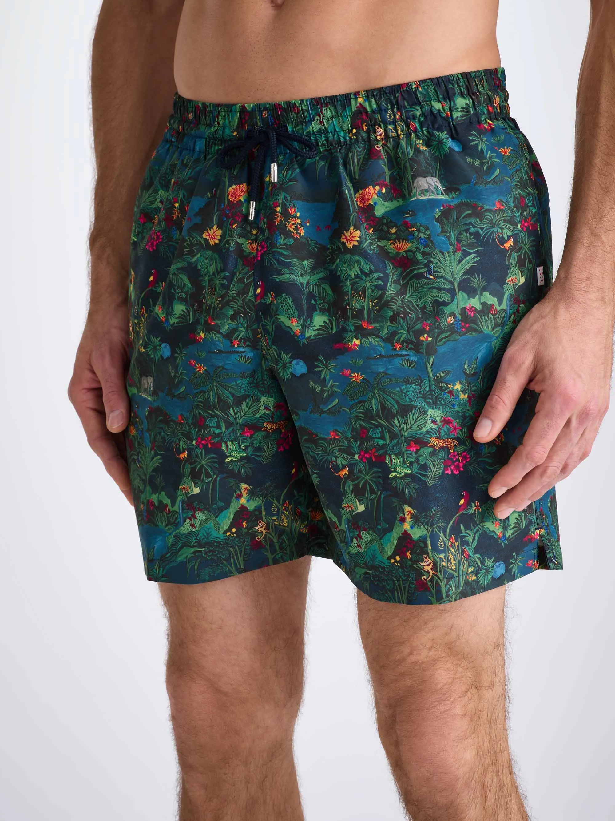 Men's Swim Trunks Multi Midnight Jungle Print sold by Derek Rose product image thumbnail 5