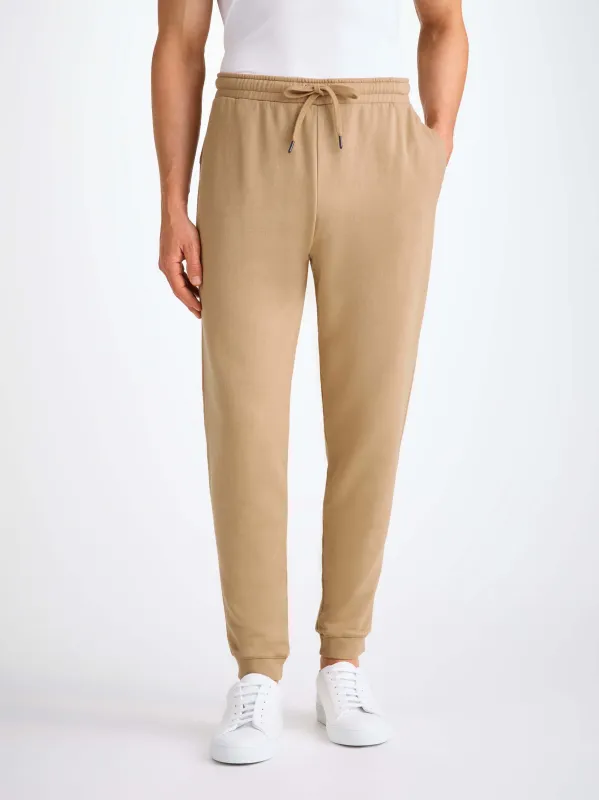 Men's Sweatpants Quinn Cotton Modal Camel sold by Derek Rose