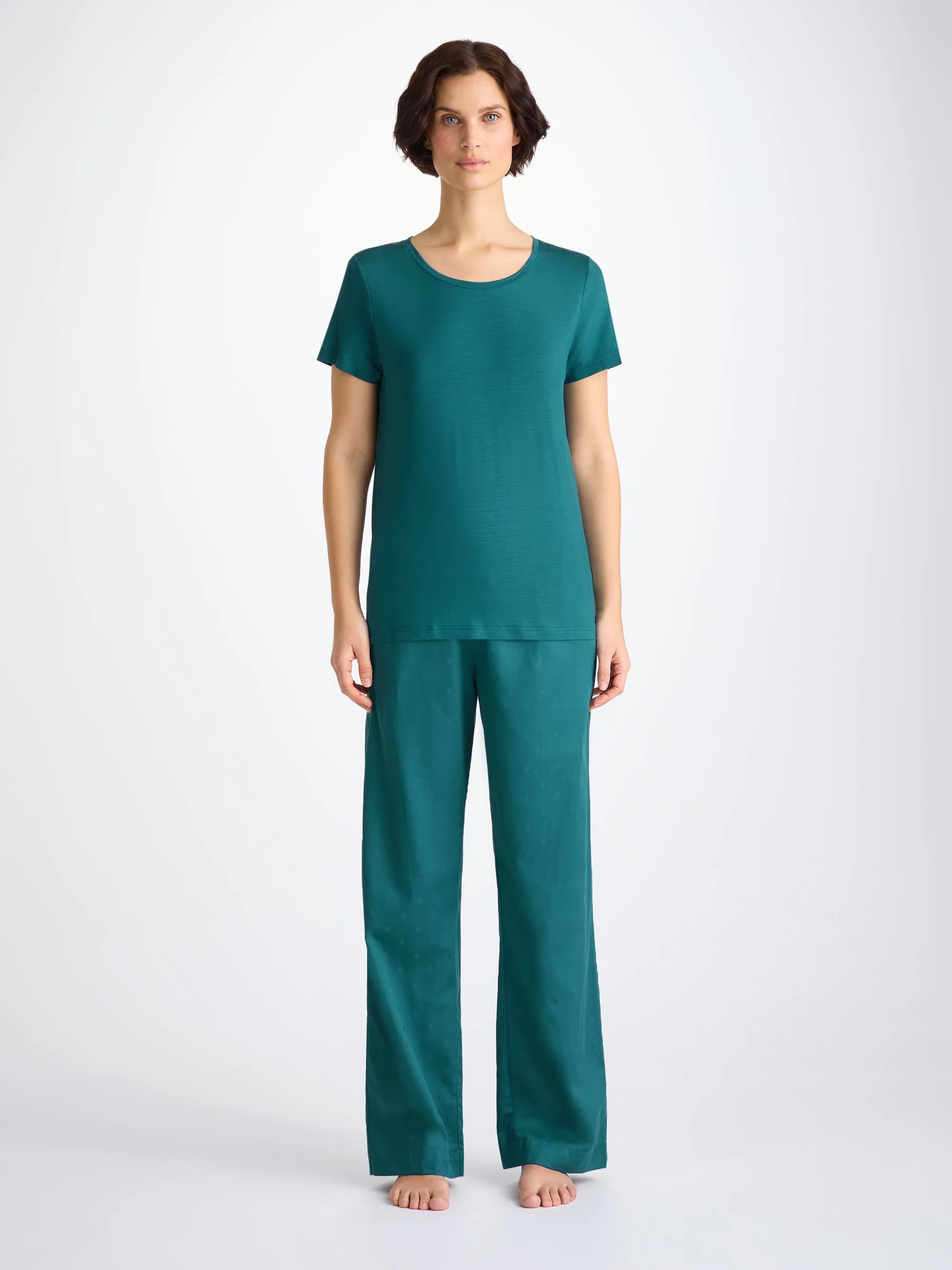 Women's T-Shirt Lara Micro Modal Stretch Jungle Green sold by Derek Rose product image thumbnail 3