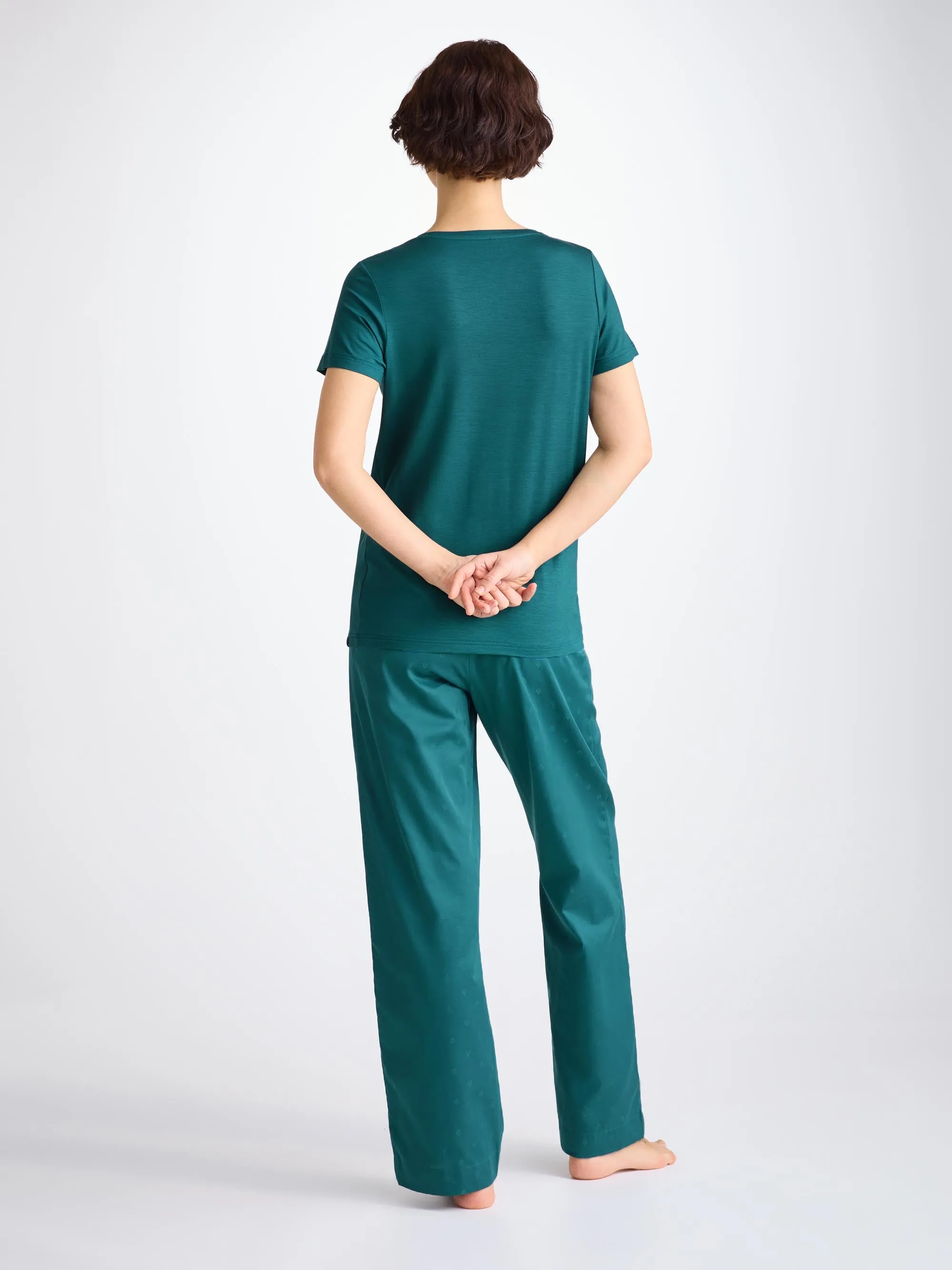 Women's T-Shirt Lara Micro Modal Stretch Jungle Green sold by Derek Rose product image thumbnail 4