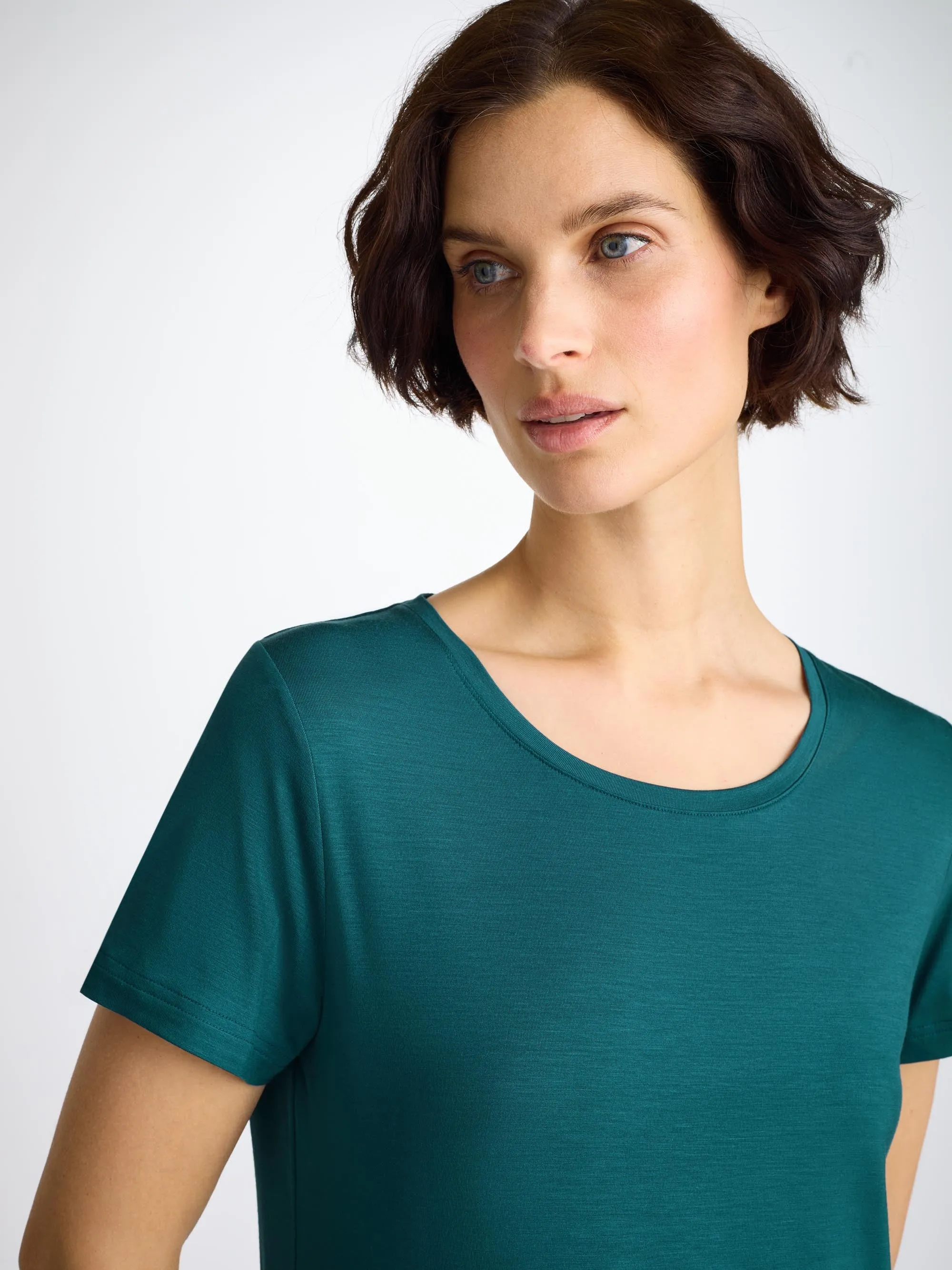 Women's T-Shirt Lara Micro Modal Stretch Jungle Green sold by Derek Rose product image thumbnail 5