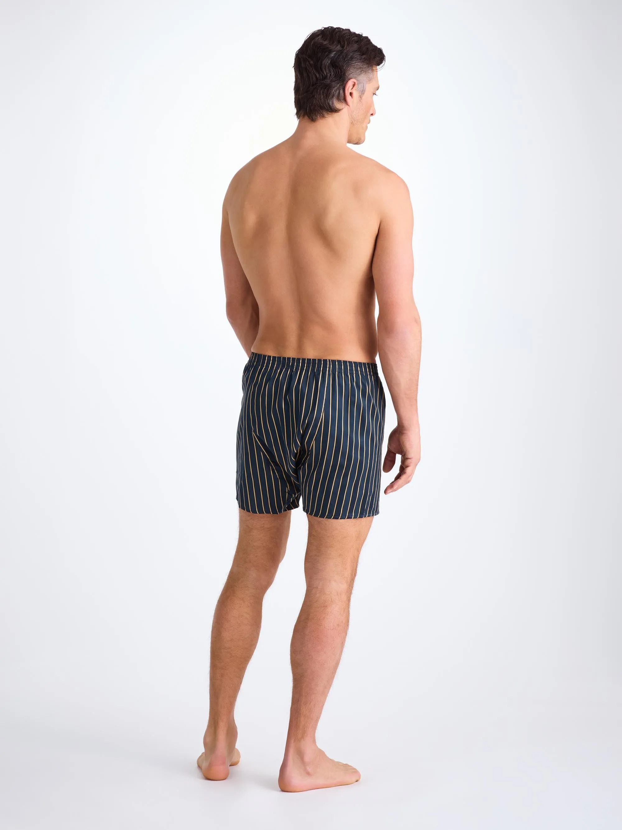 Men's Classic Fit Boxers Royal 224 Cotton Navy sold by Derek Rose product image thumbnail 5