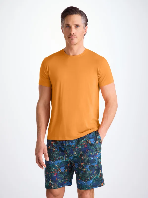 Men's T-Shirt Basel Micro Modal Stretch Apricot sold by Derek Rose