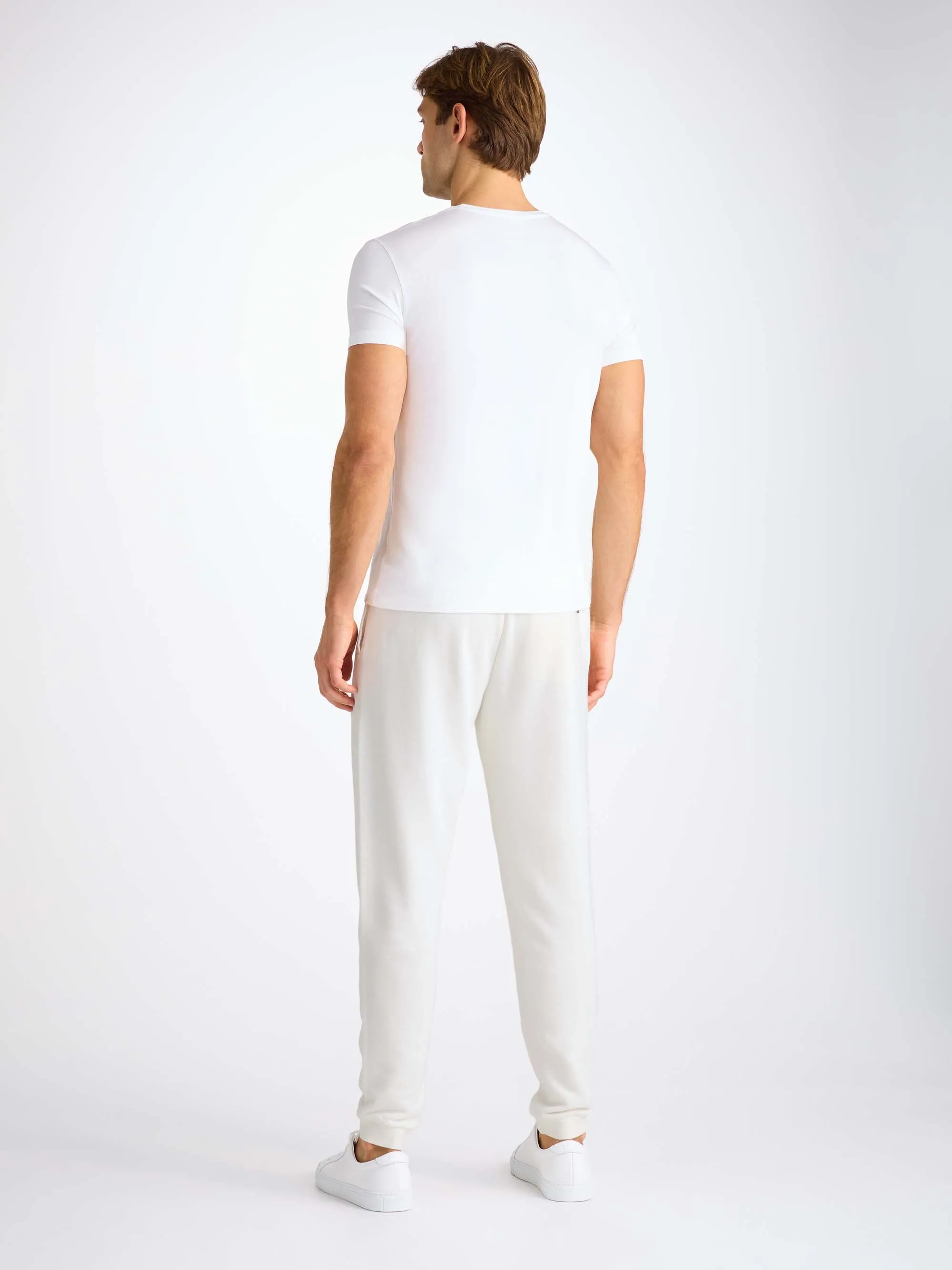 Men's Sweatpants Quinn Cotton Modal White sold by Derek Rose product image thumbnail 3