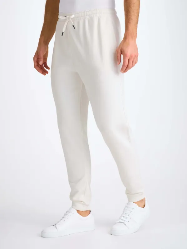 Men's Sweatpants Quinn Cotton Modal White sold by Derek Rose