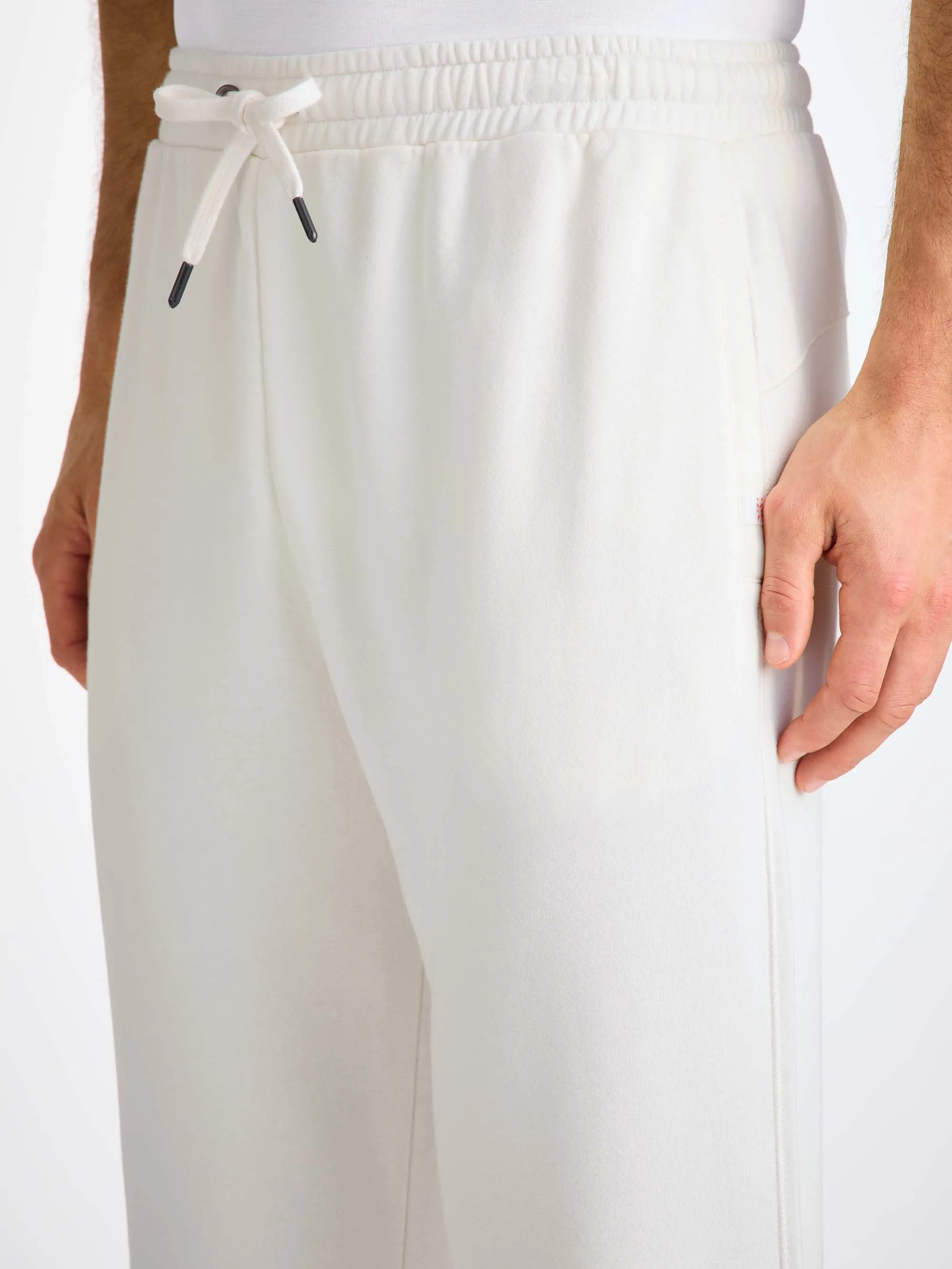 Men's Sweatpants Quinn Cotton Modal White sold by Derek Rose product image thumbnail 5