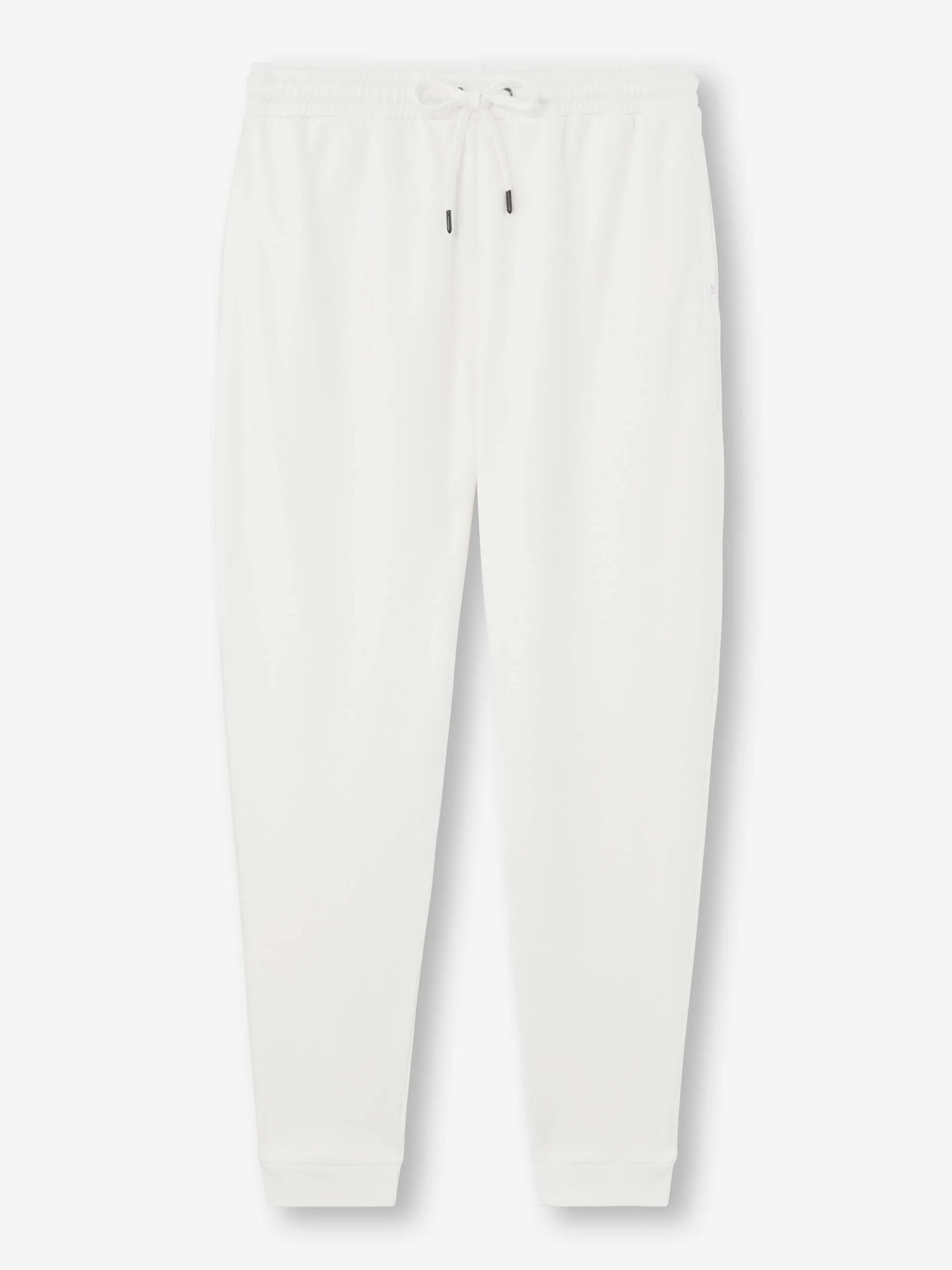 Men's Sweatpants Quinn Cotton Modal White sold by Derek Rose product image thumbnail 2