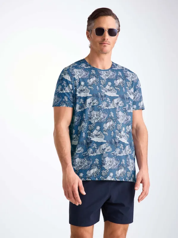 Men's T-Shirt Robin 17 Pima Cotton Blue sold by Derek Rose