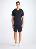 Men's V-Neck T-Shirt Barny Pima Cotton Navy sold by Derek Rose