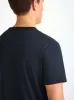 Men's V-Neck T-Shirt Barny Pima Cotton Navy sold by Derek Rose